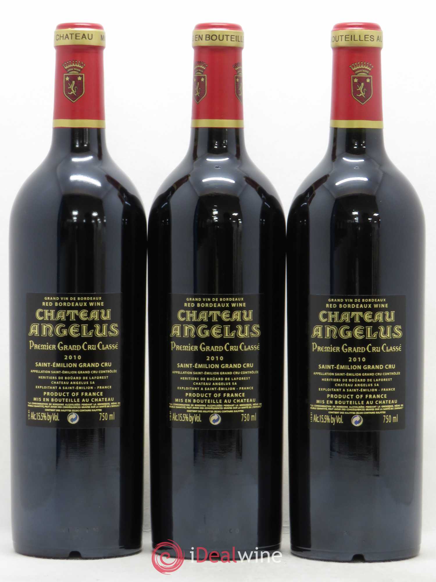 Château Angélus 1er Grand Cru Classé A 2010 - Lot de 12 bouteilles - 2