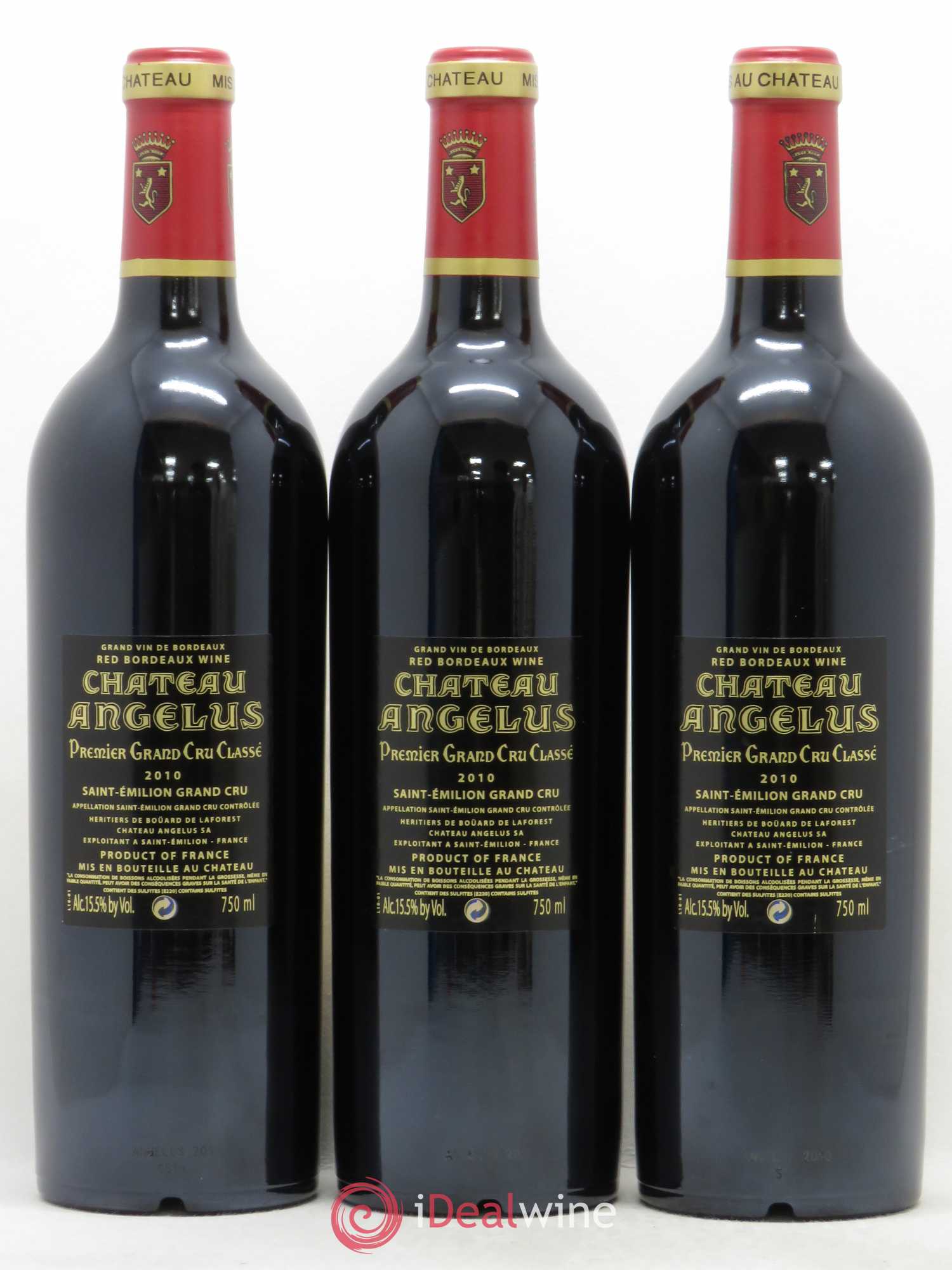 Château Angélus 1er Grand Cru Classé A 2010 - Lot de 12 bouteilles - 8