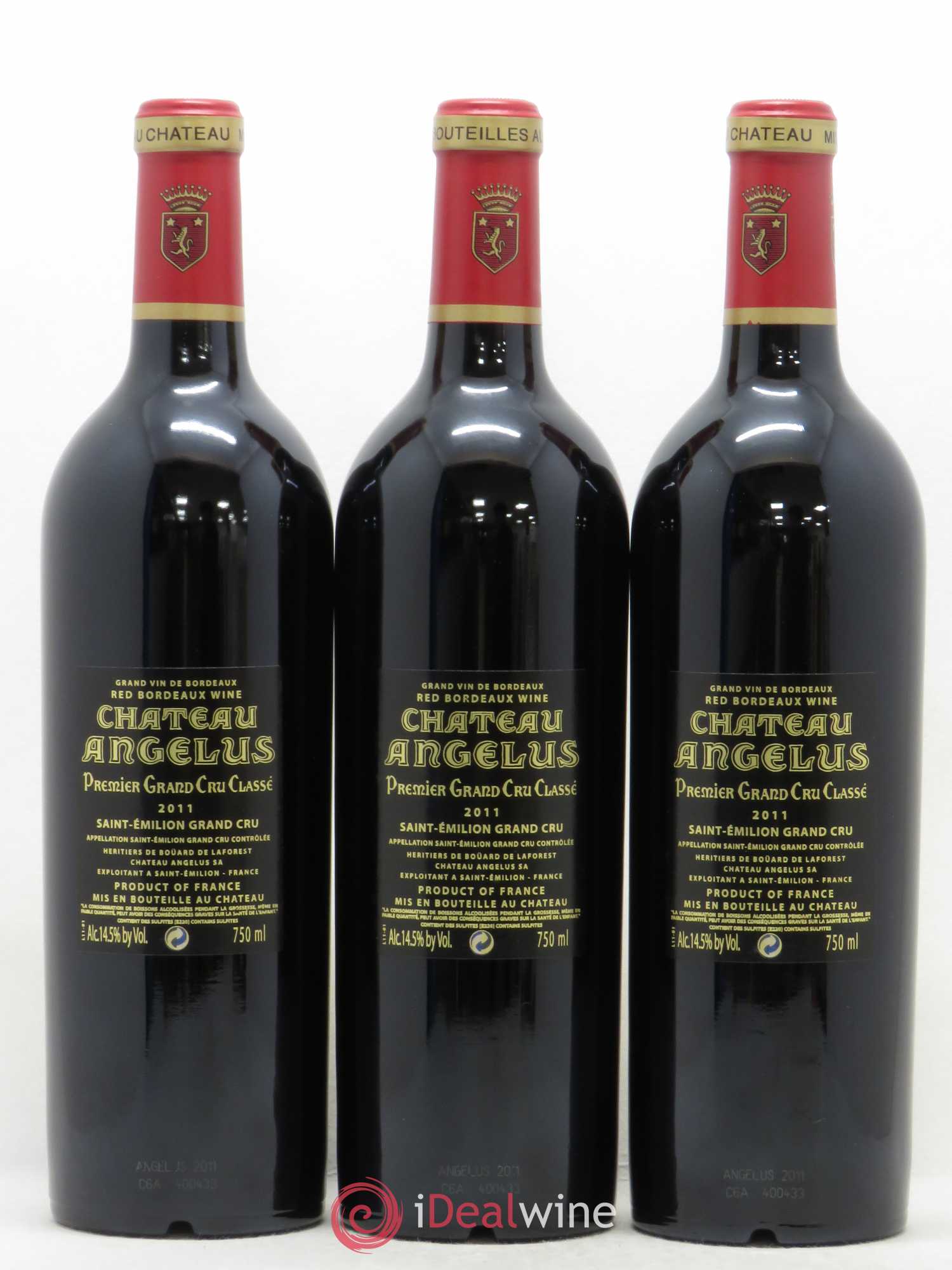 Château Angélus 1er Grand Cru Classé A 2011 - Lot de 12 bouteilles - 2