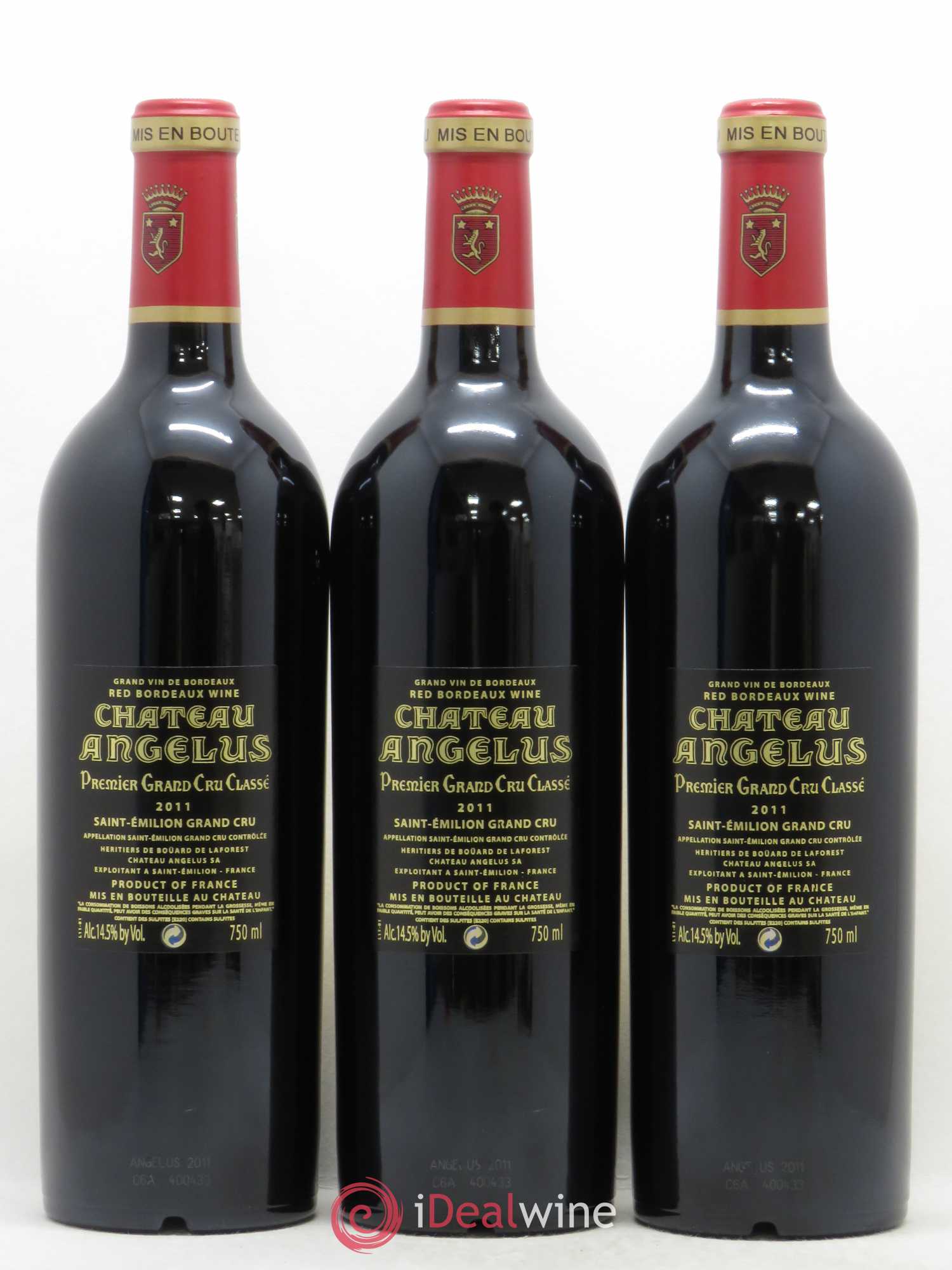 Château Angélus 1er Grand Cru Classé A 2011 - Lot de 12 bouteilles - 6