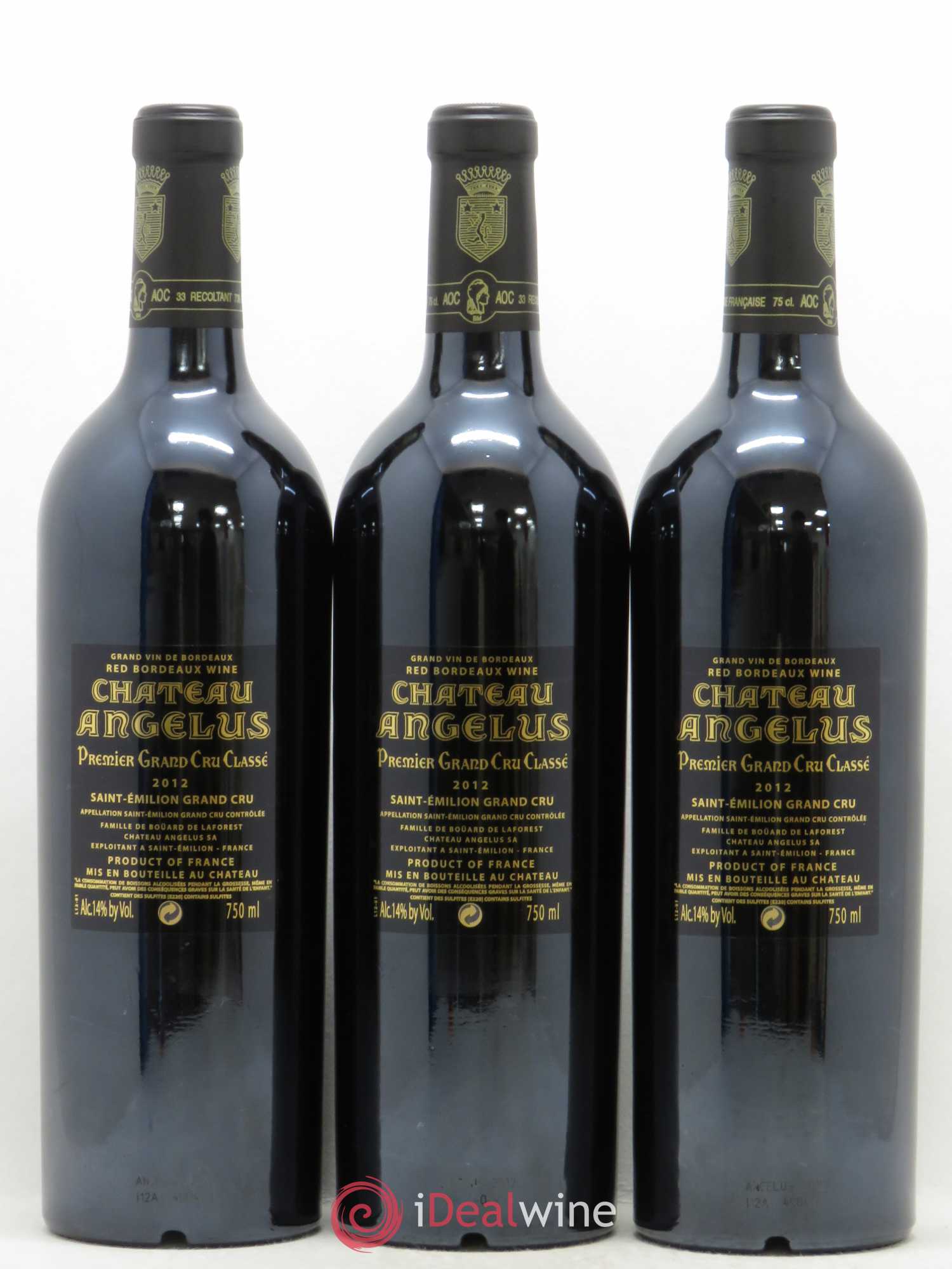 Château Angélus 1er Grand Cru Classé A 2012 - Lot de 12 bouteilles - 6
