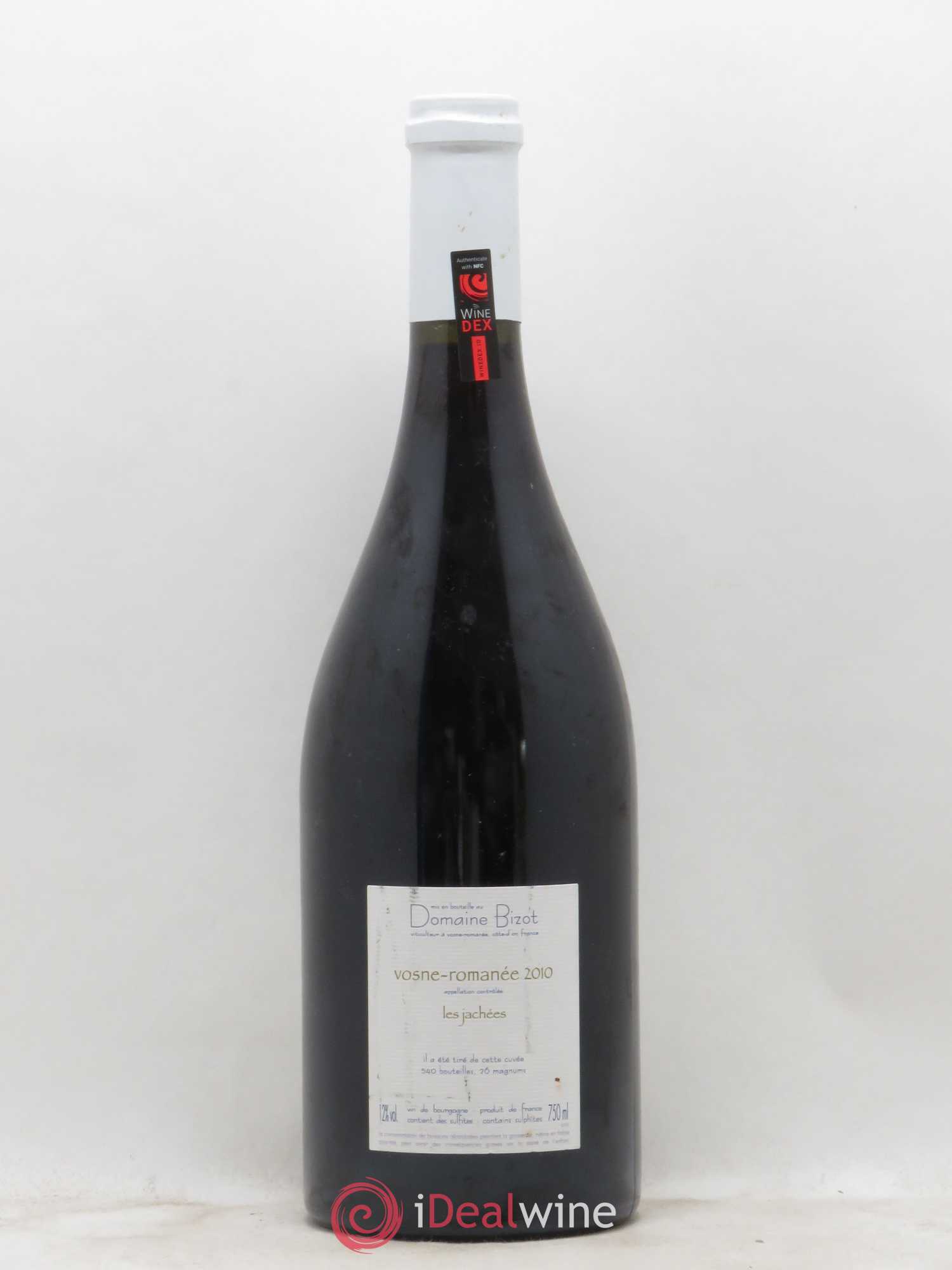 Vosne-Romanée Les Jachées Bizot (Domaine) 2010 - Lot de 1 bouteille - 1
