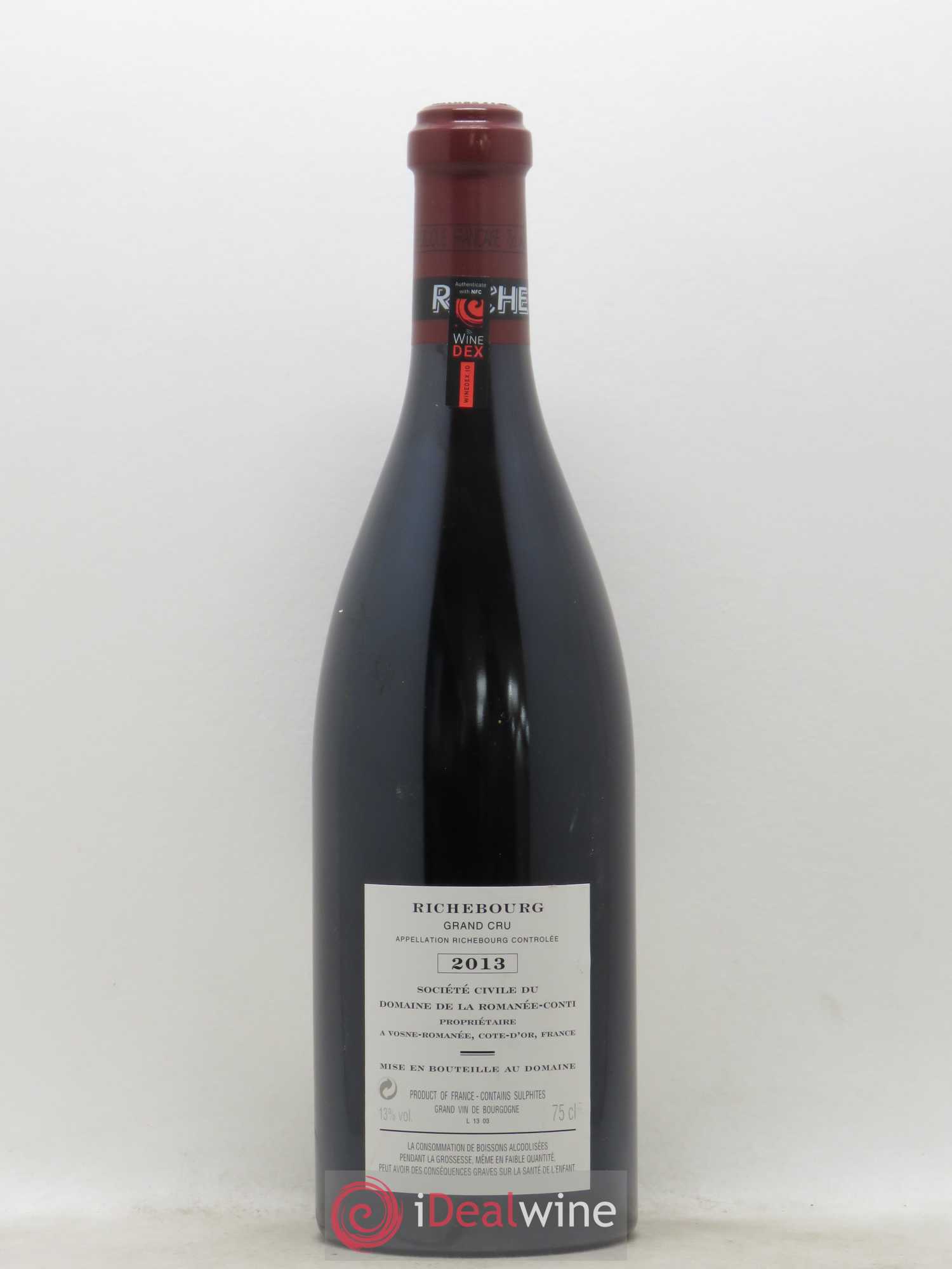Richebourg Grand Cru Domaine de la Romanée-Conti 2013 - Lot de 1 bouteille - 1