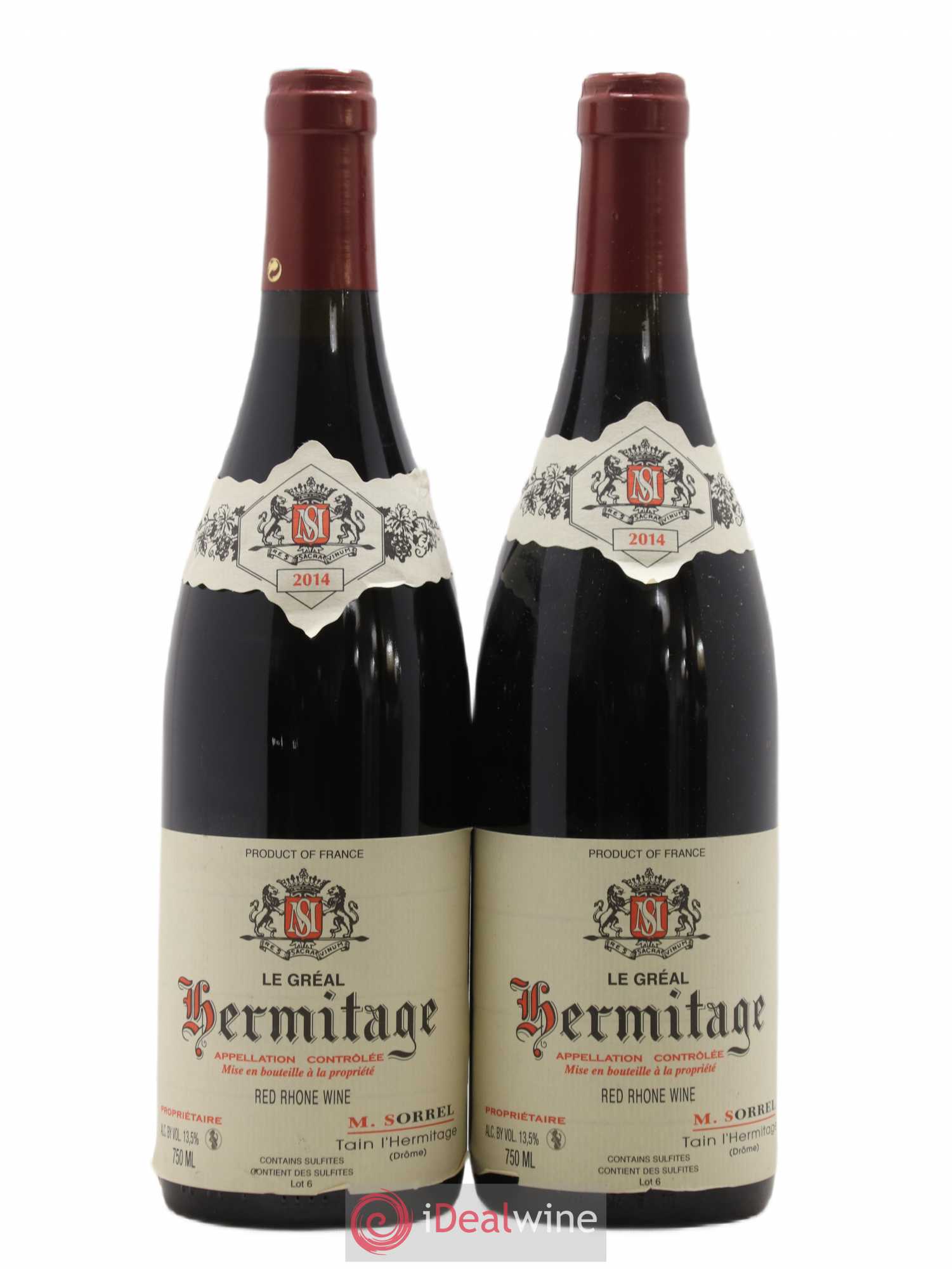 Hermitage Le Gréal Marc Sorrel 2014 - Lot de 2 bouteilles - 0