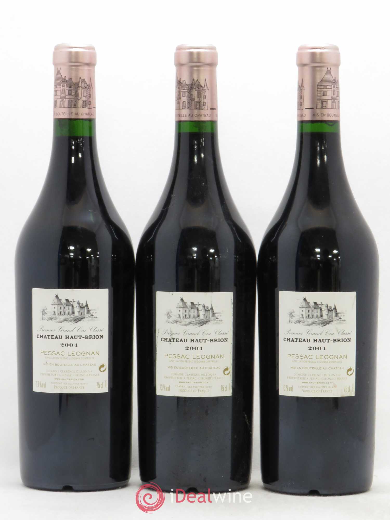 Château Haut Brion 1er Grand Cru Classé 2004 - Lot de 3 bouteilles - 1