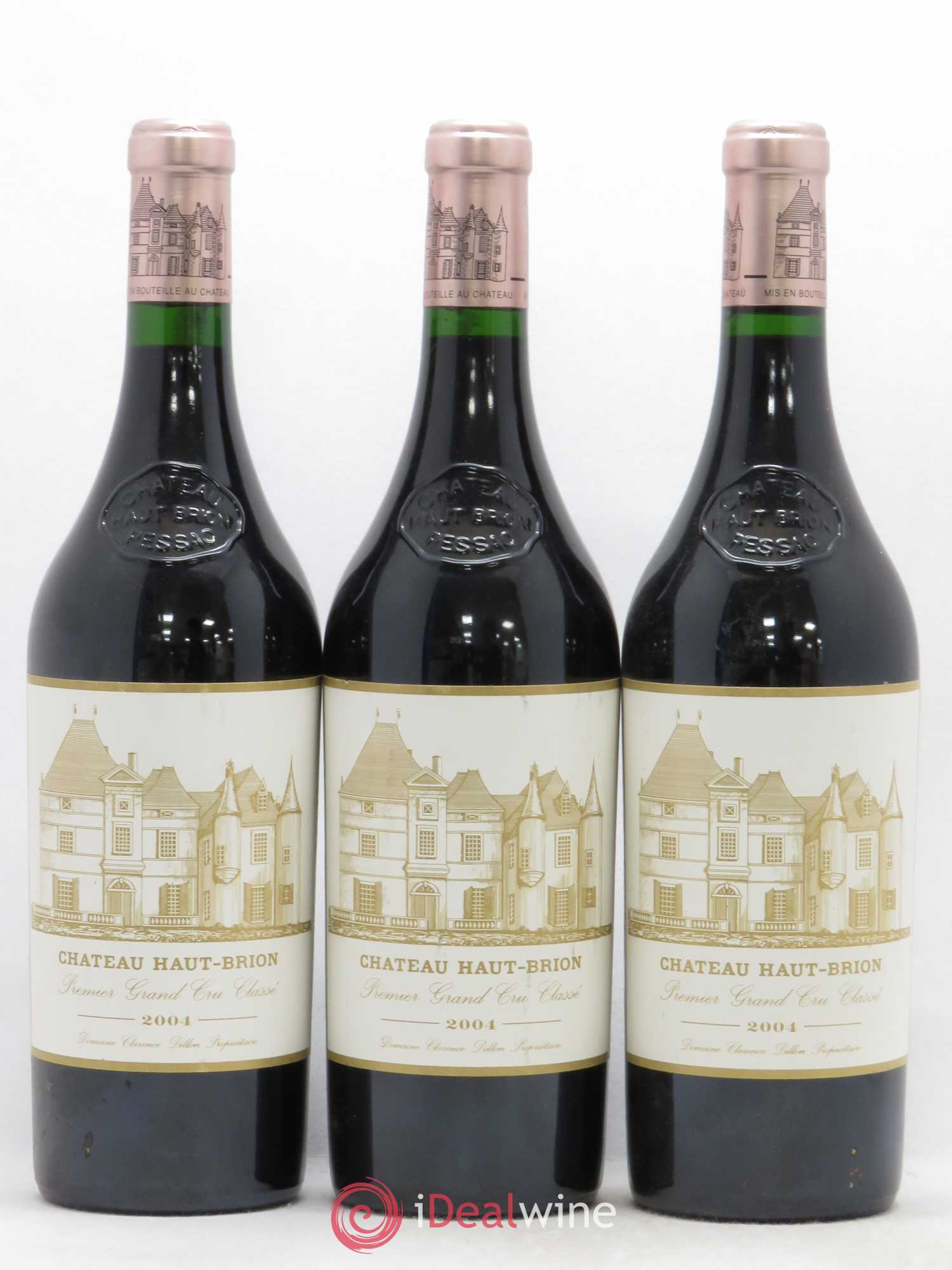 Château Haut Brion 1er Grand Cru Classé 2004 - Lot de 3 bouteilles - 0