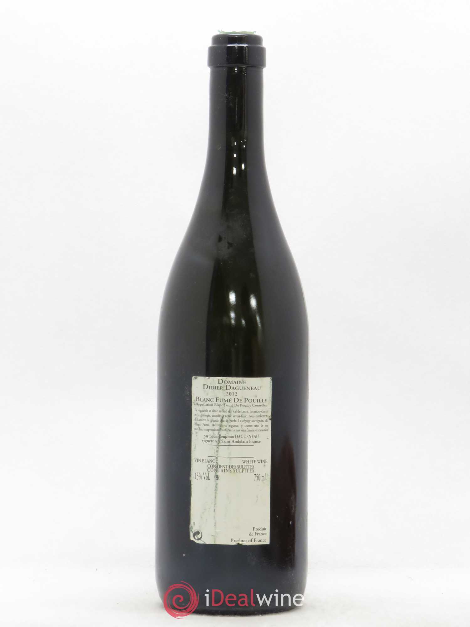 Vin de France (anciennement Pouilly-Fumé) Buisson Renard Dagueneau (Domaine Didier - Louis-Benjamin) 2012 - Lot de 1 bouteille - 1