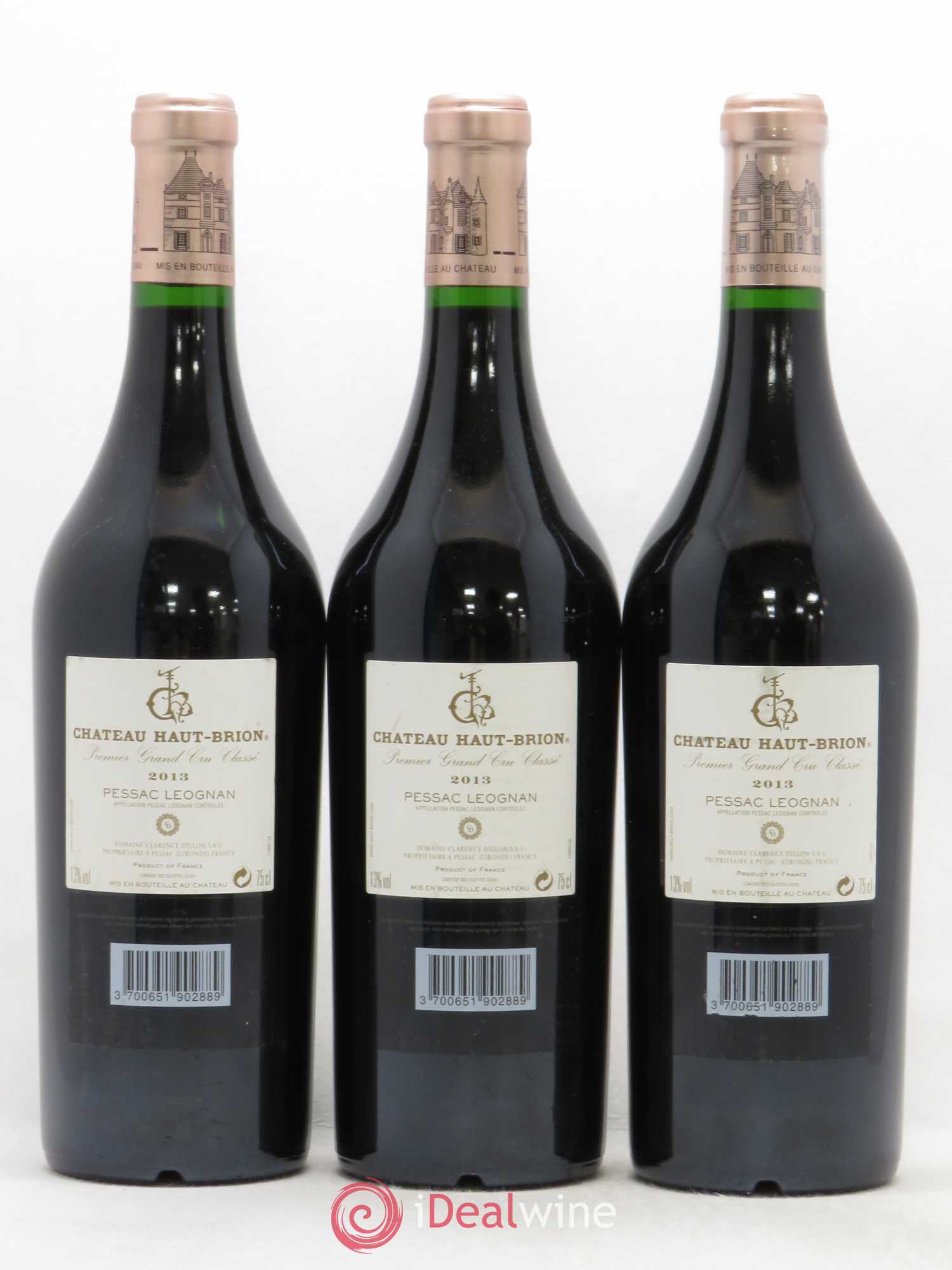 Château Haut Brion 1er Grand Cru Classé 2013 - Lot de 3 bouteilles - 1