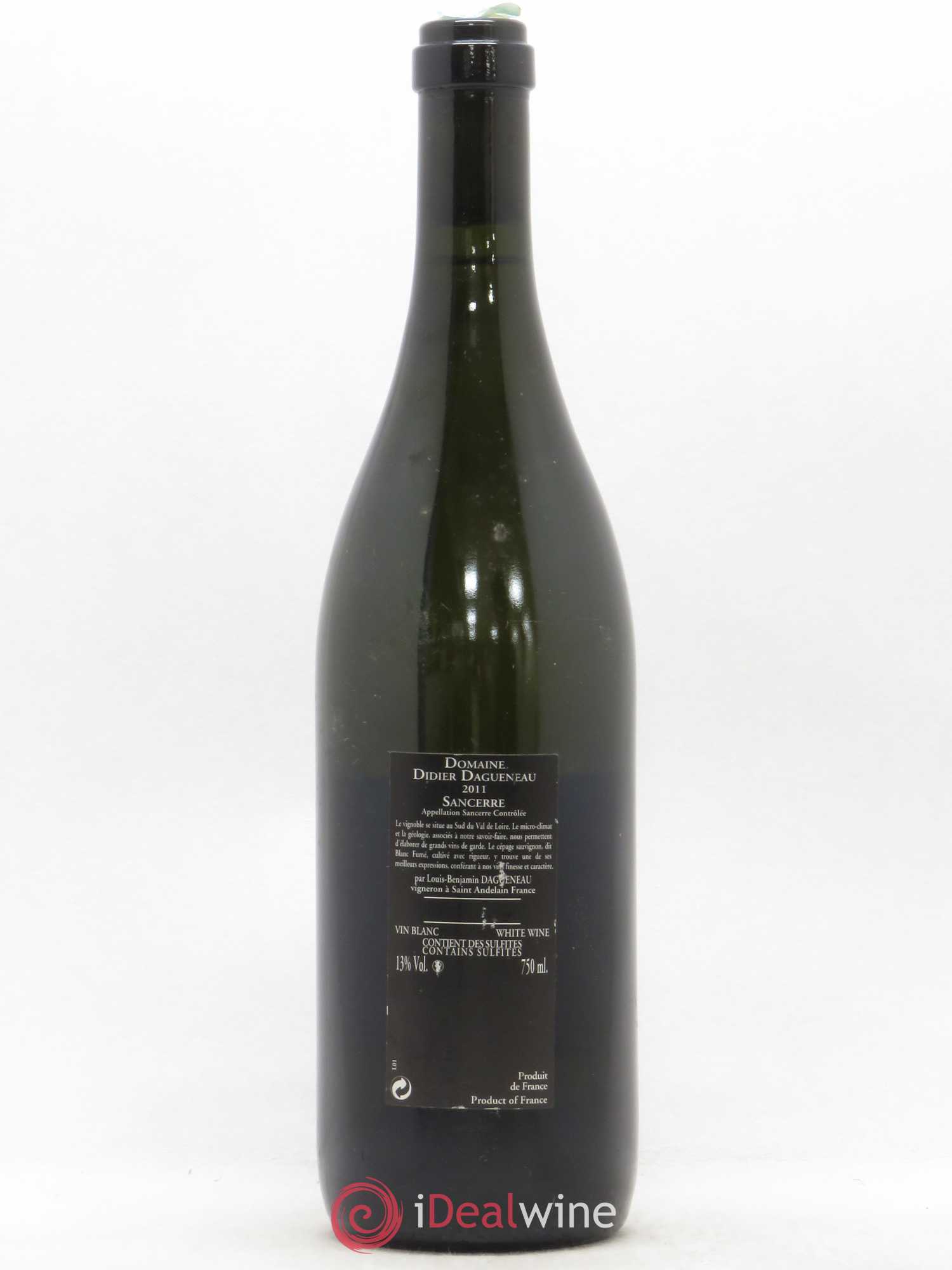 Sancerre Le Mont Damné Chavignol Dagueneau (Domaine Didier - Louis-Benjamin) 2011 - Lot de 1 bouteille - 1