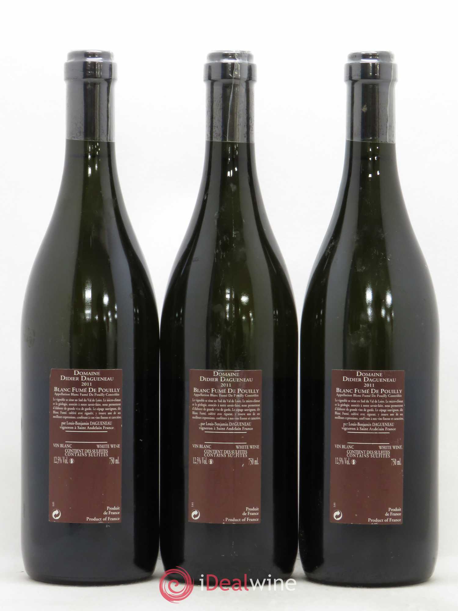 Vin de France (anciennement Pouilly-Fumé) Pur Sang Dagueneau (Domaine Didier - Louis-Benjamin) 2011 - Lot de 3 bouteilles - 1