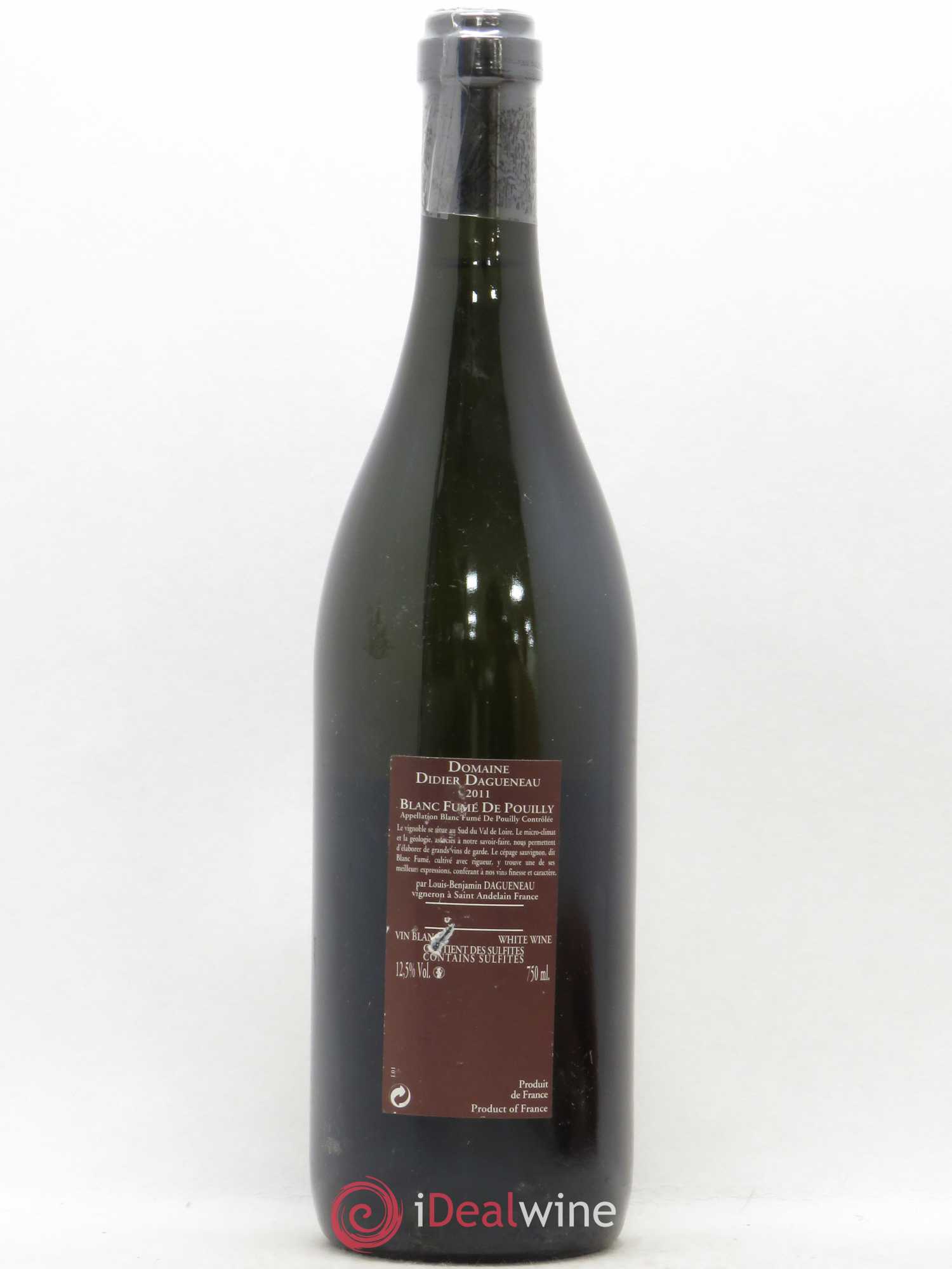 Vin de France (anciennement Pouilly-Fumé) Pur Sang Dagueneau (Domaine Didier - Louis-Benjamin) 2011 - Lot de 1 bouteille - 1