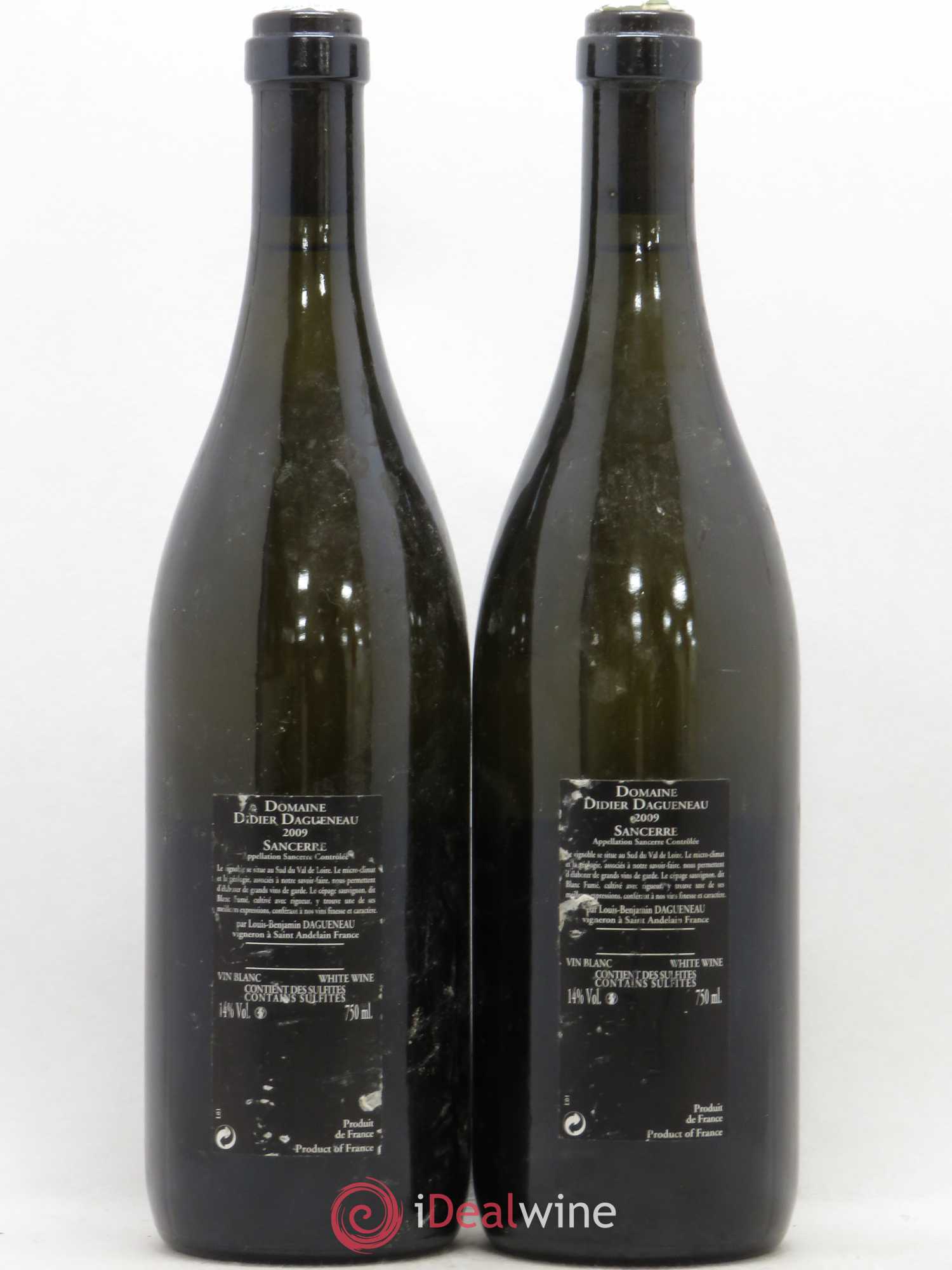 Sancerre Le Mont Damné Chavignol Dagueneau (Domaine Didier - Louis-Benjamin) 2009 - Lot de 2 bouteilles - 1