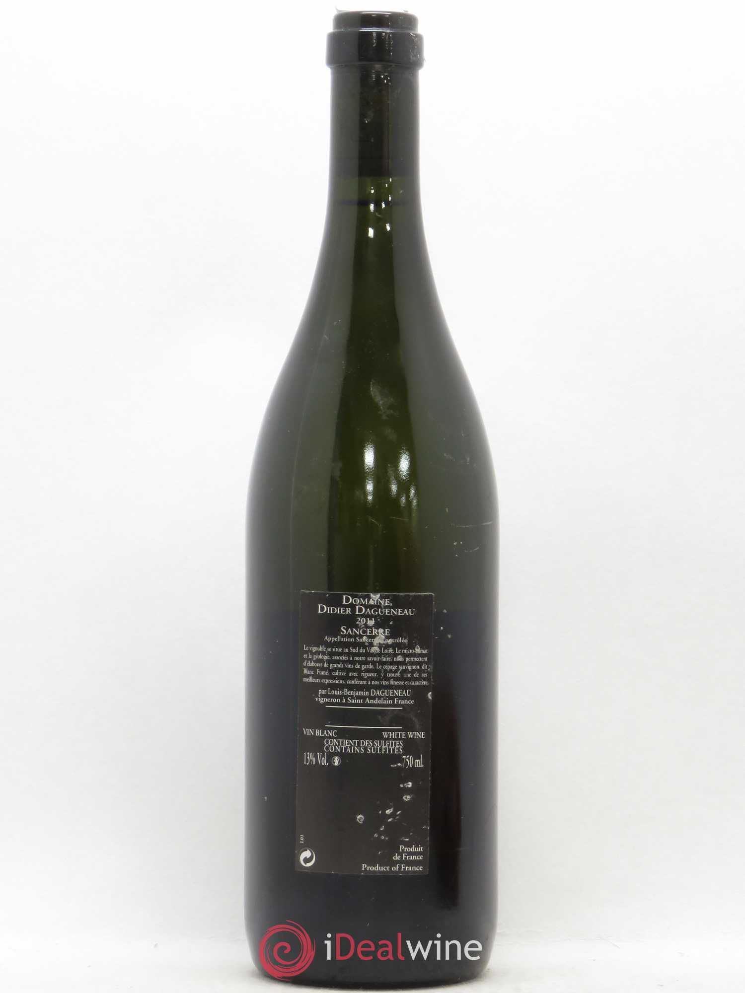 Sancerre Le Mont Damné Chavignol Dagueneau (Domaine Didier - Louis-Benjamin) 2011 - Lot de 1 bouteille - 1