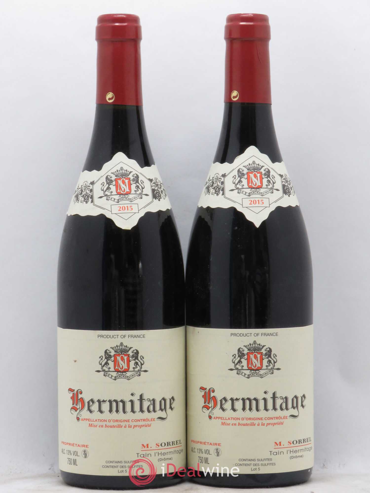 Hermitage Marc Sorrel 2015 - Lot de 2 bouteilles - 0