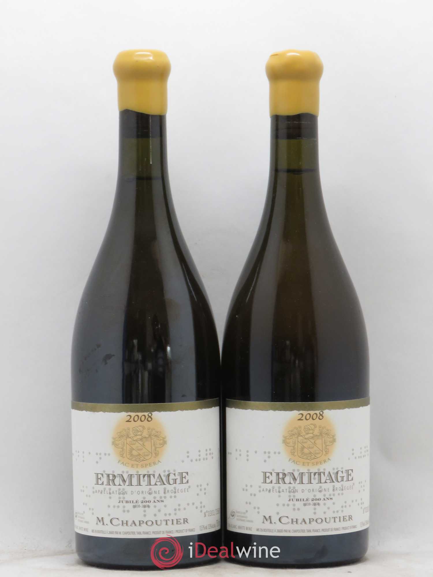 Hermitage Jubilé 200 ans Chapoutier 2008 - Posten von 2 Flaschen - 0