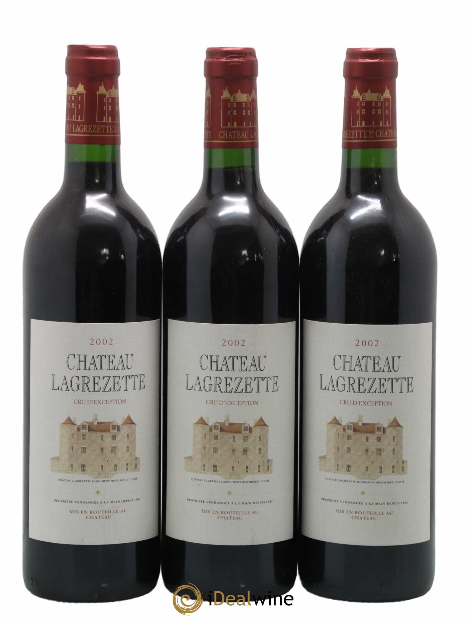 Cahors Château Lagrezette Alain Dominique Perrin (senza prezzo di riserva) 2002 - Lotto di 3 bottiglie - 0