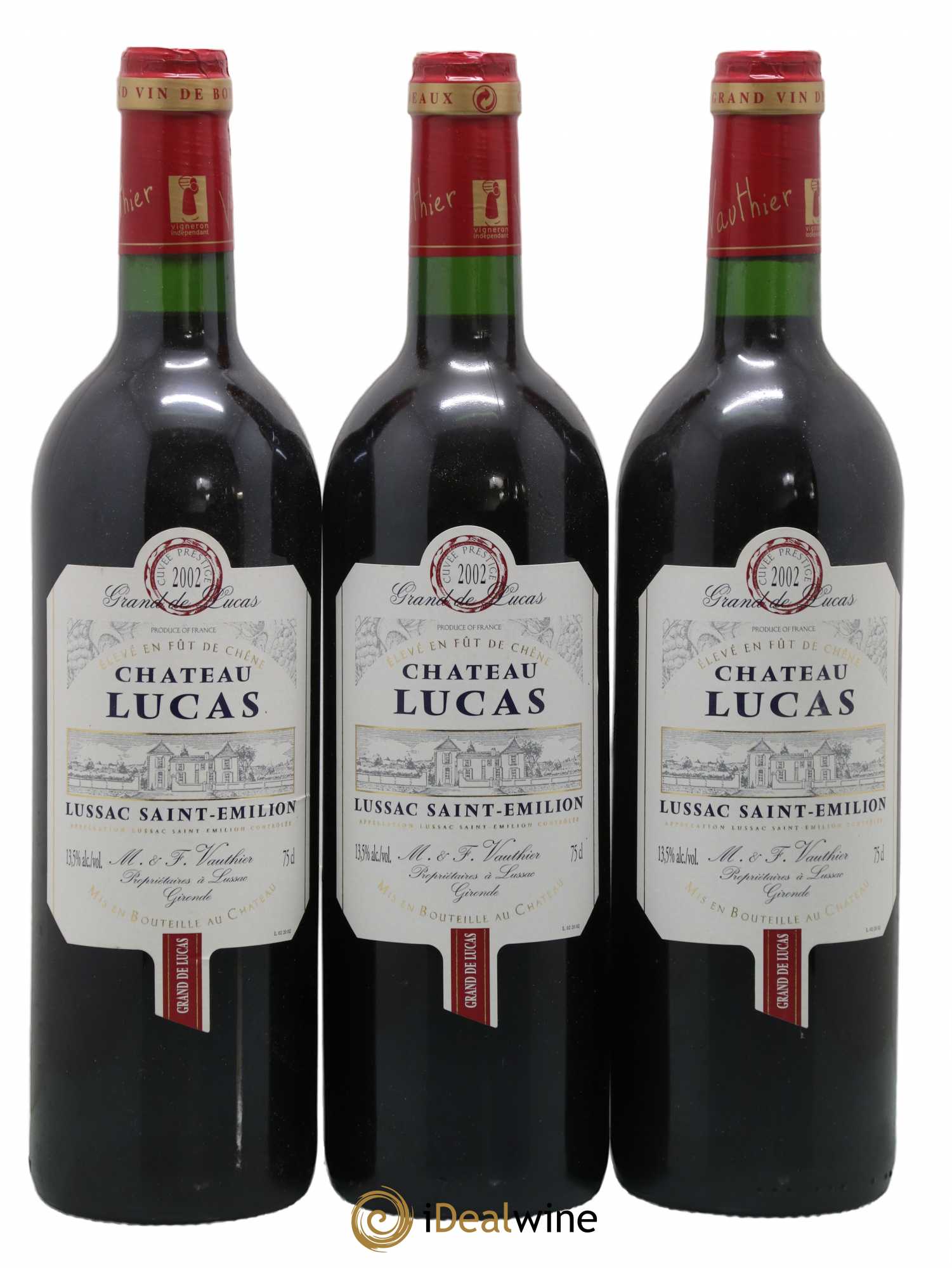 Lussac Saint-Émilion Château Lucas (sans prix de réserve) 2002 - Posten von 6 Flaschen - 2