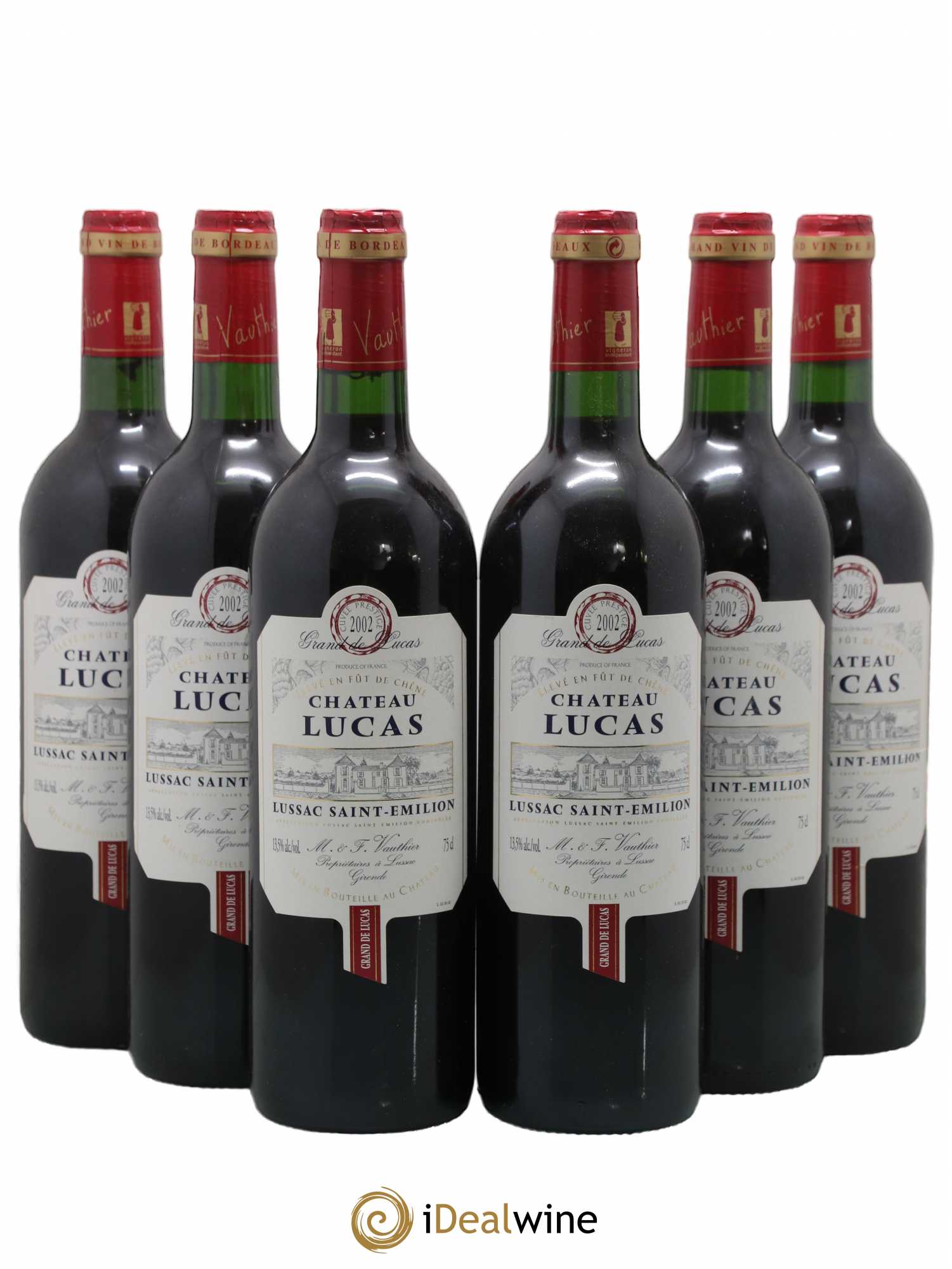 Lussac Saint-Émilion Château Lucas (sans prix de réserve) 2002 - Posten von 6 Flaschen - 0
