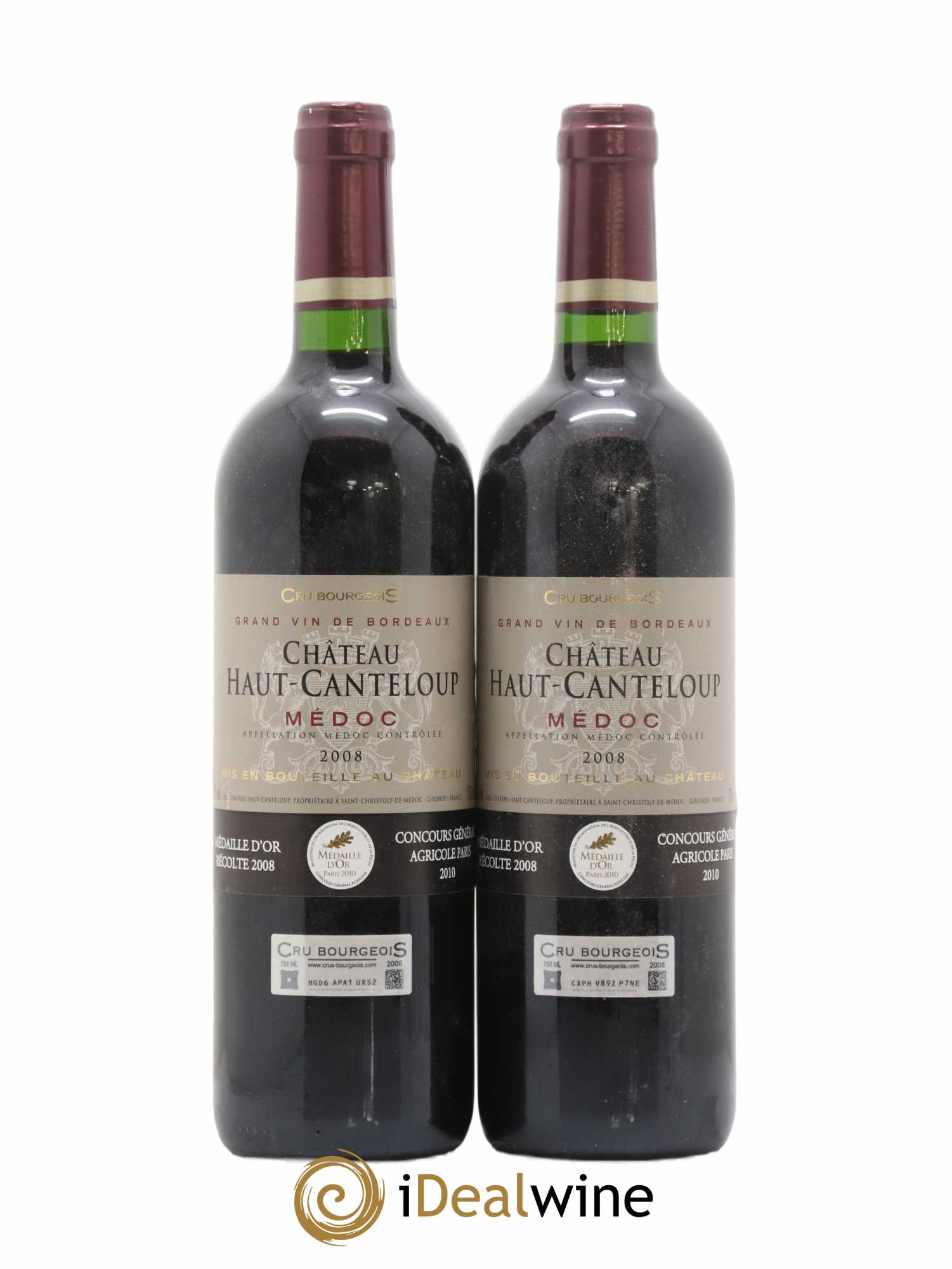 Château Haut Canteloup Cru Bourgeois 2008 - Lot de 2 bouteilles - 0