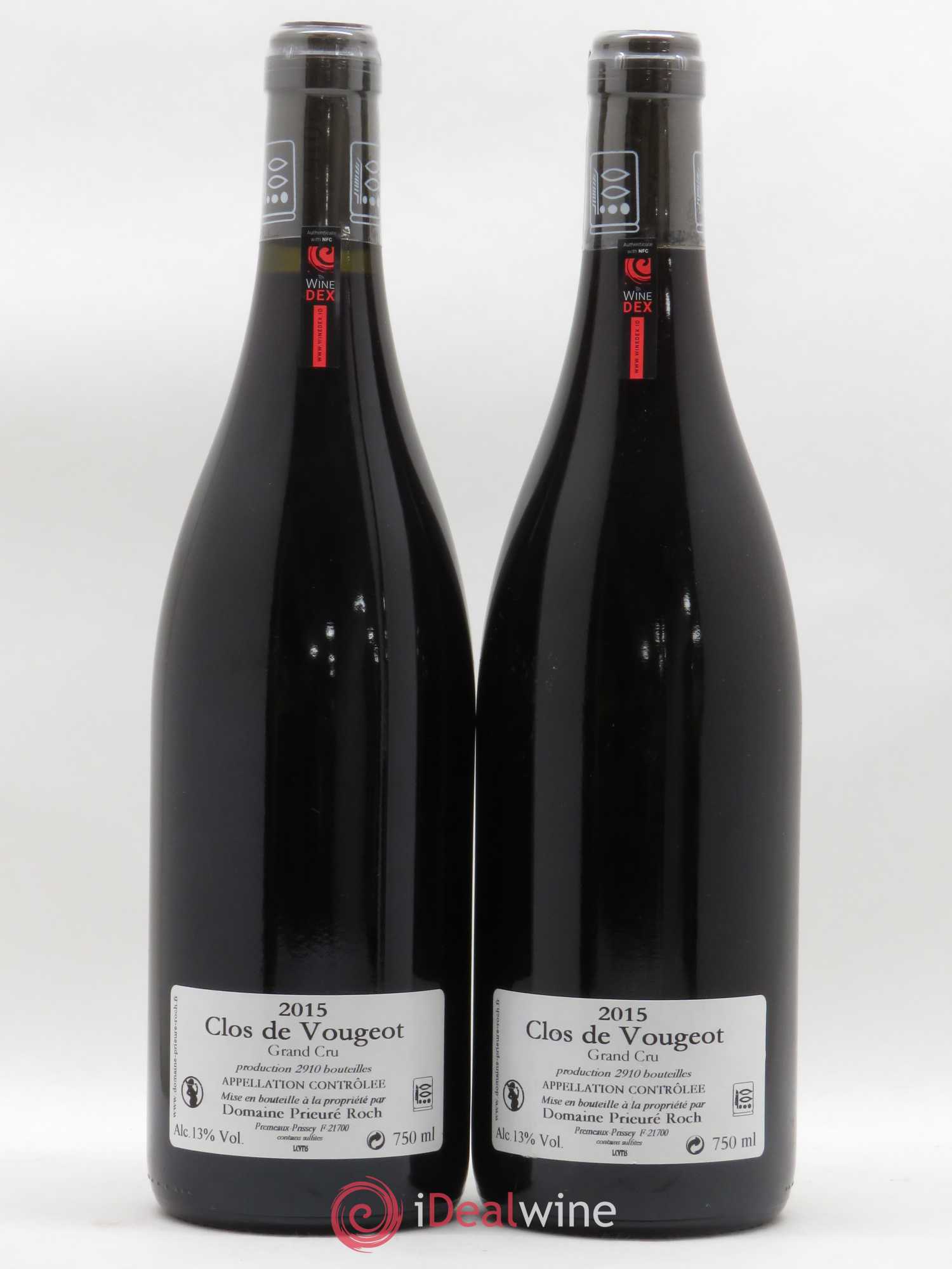 Clos de Vougeot Grand Cru Prieuré Roch 2015 - Lot de 2 bouteilles - 1