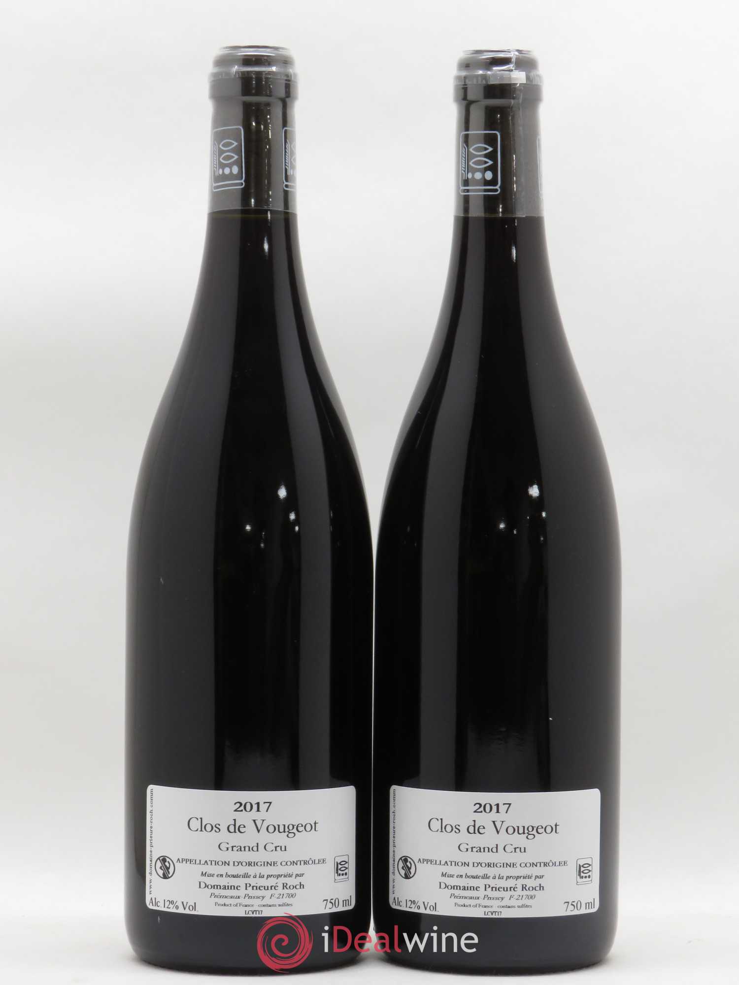 Clos de Vougeot Grand Cru Prieuré Roch 2017 - Lot de 2 bouteilles - 1