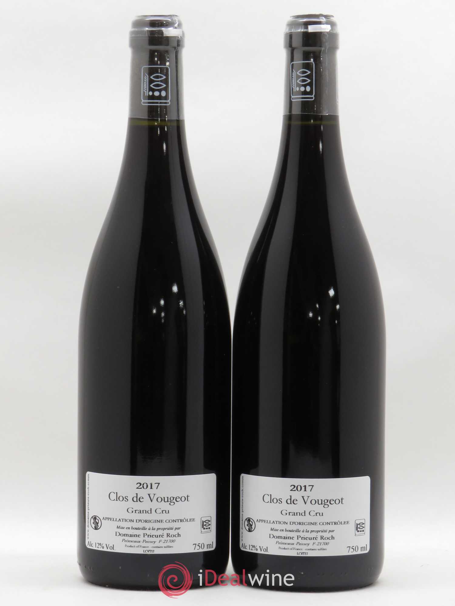 Clos de Vougeot Grand Cru Prieuré Roch 2017 - Lot de 2 bouteilles - 1