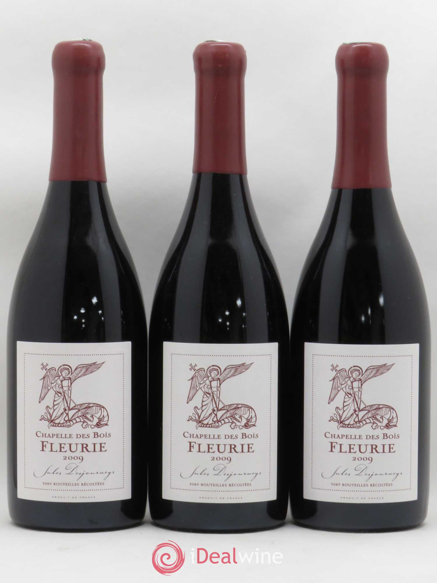 Fleurie Chapelle des Bois Jules Desjourneys 2009 - Lot de 3 bouteilles - 0