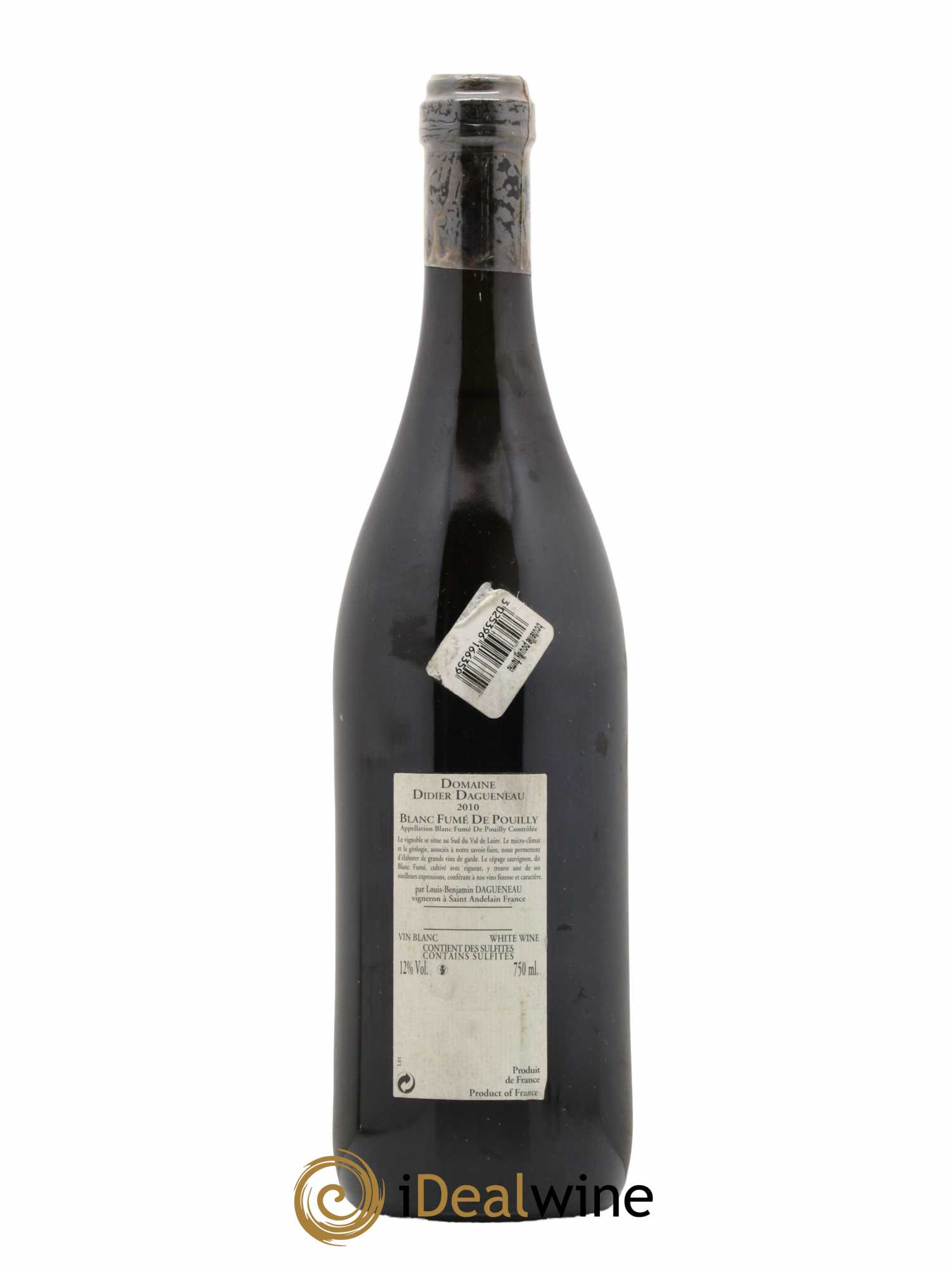Pouilly-Fumé Blanc Fumé de Pouilly Dagueneau (Domaine Didier - Louis-Benjamin) 2010 - Lot de 1 bouteille - 1