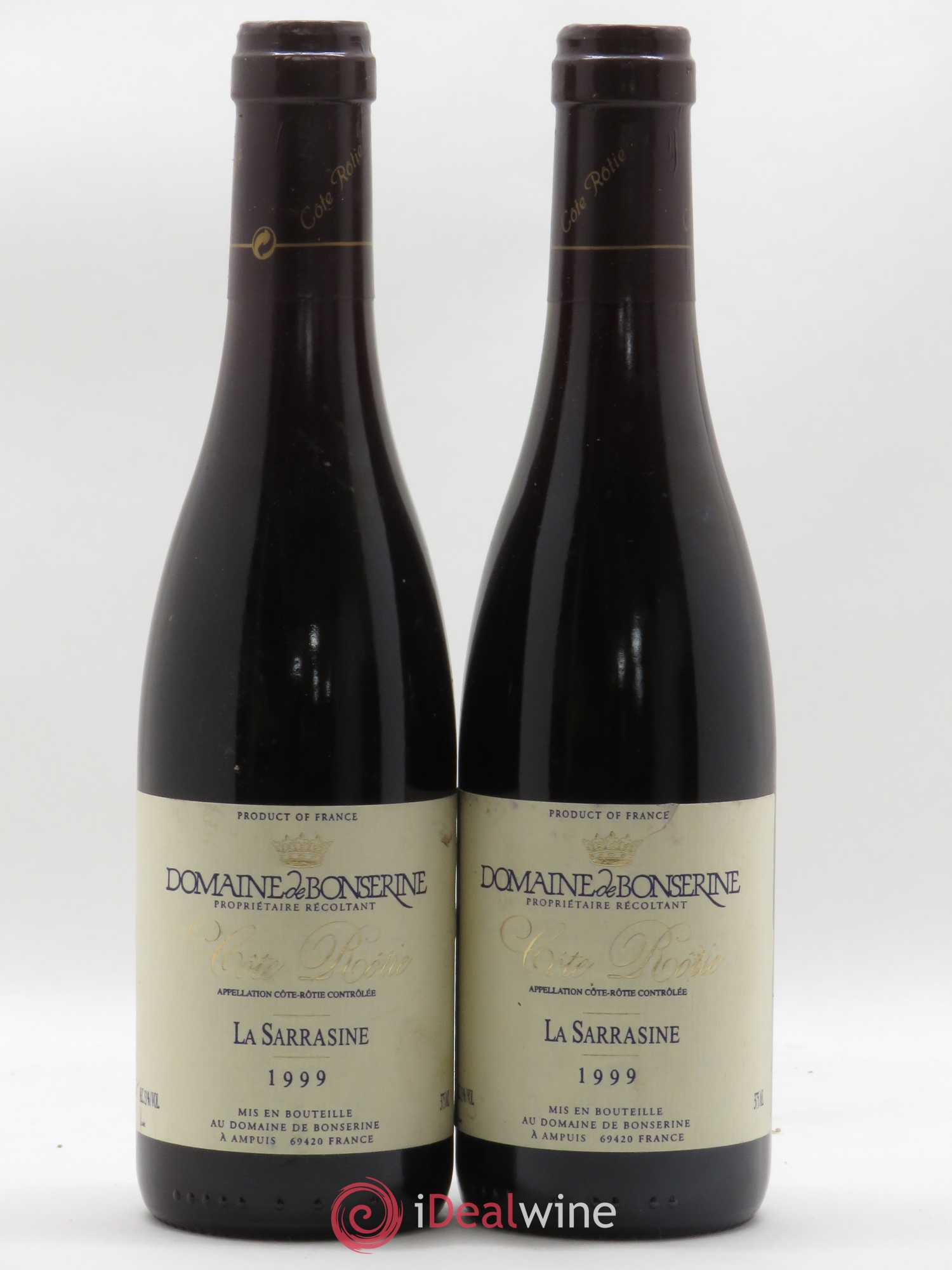 Côte-Rôtie La Sarrasine Bonserine (Domaine de) 1999 - Lot de 2 demi bouteilles - 0
