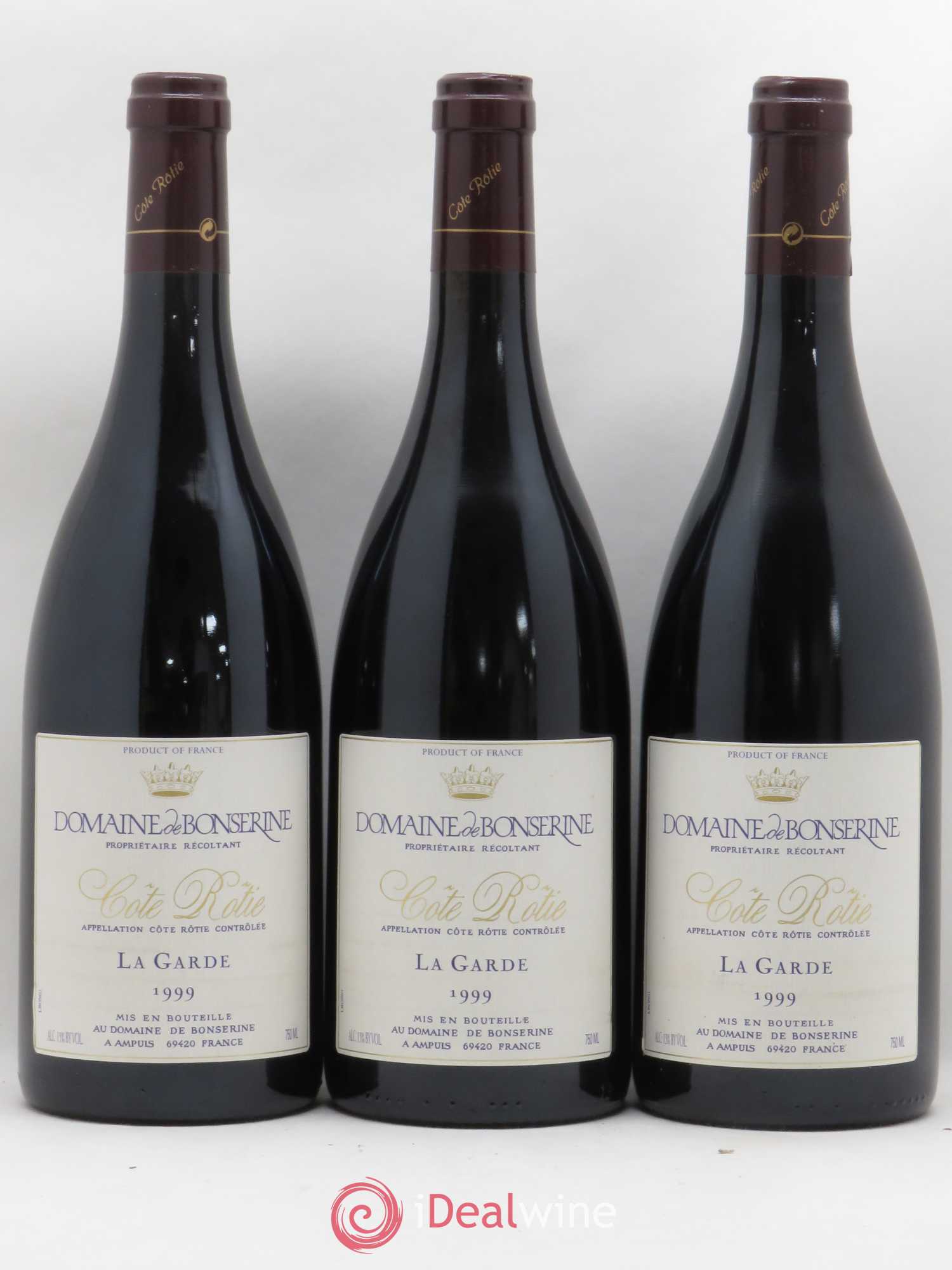 Côte-Rôtie La Garde Bonserine (Domaine de) 1999 - Lot de 3 bouteilles - 0