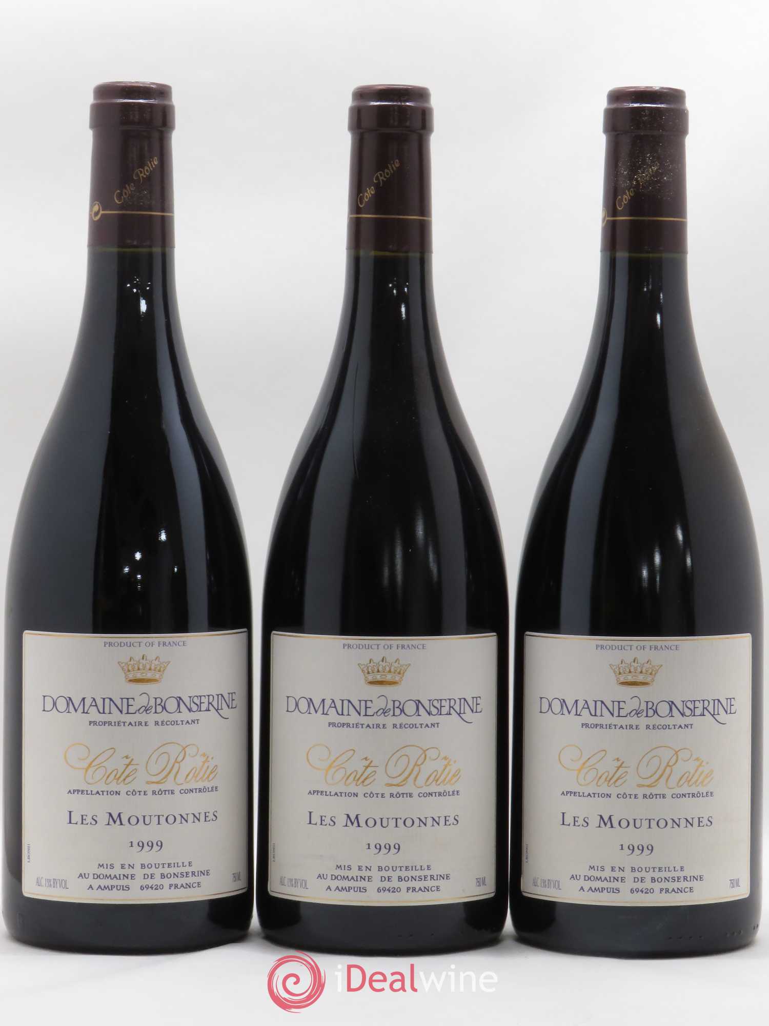 Côte-Rôtie Les Moutonnes Bonserine 1999 - Posten von 6 Flaschen - 1