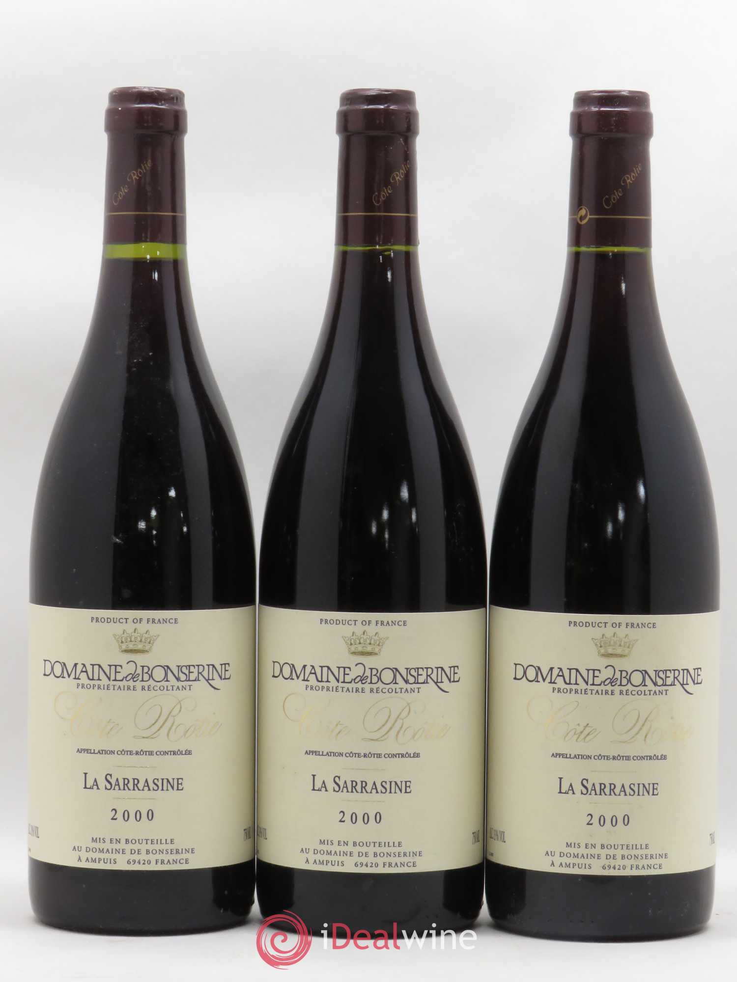 Côte-Rôtie La Sarrasine Bonserine (Domaine de) 2000 - Lot de 3 bouteilles - 0