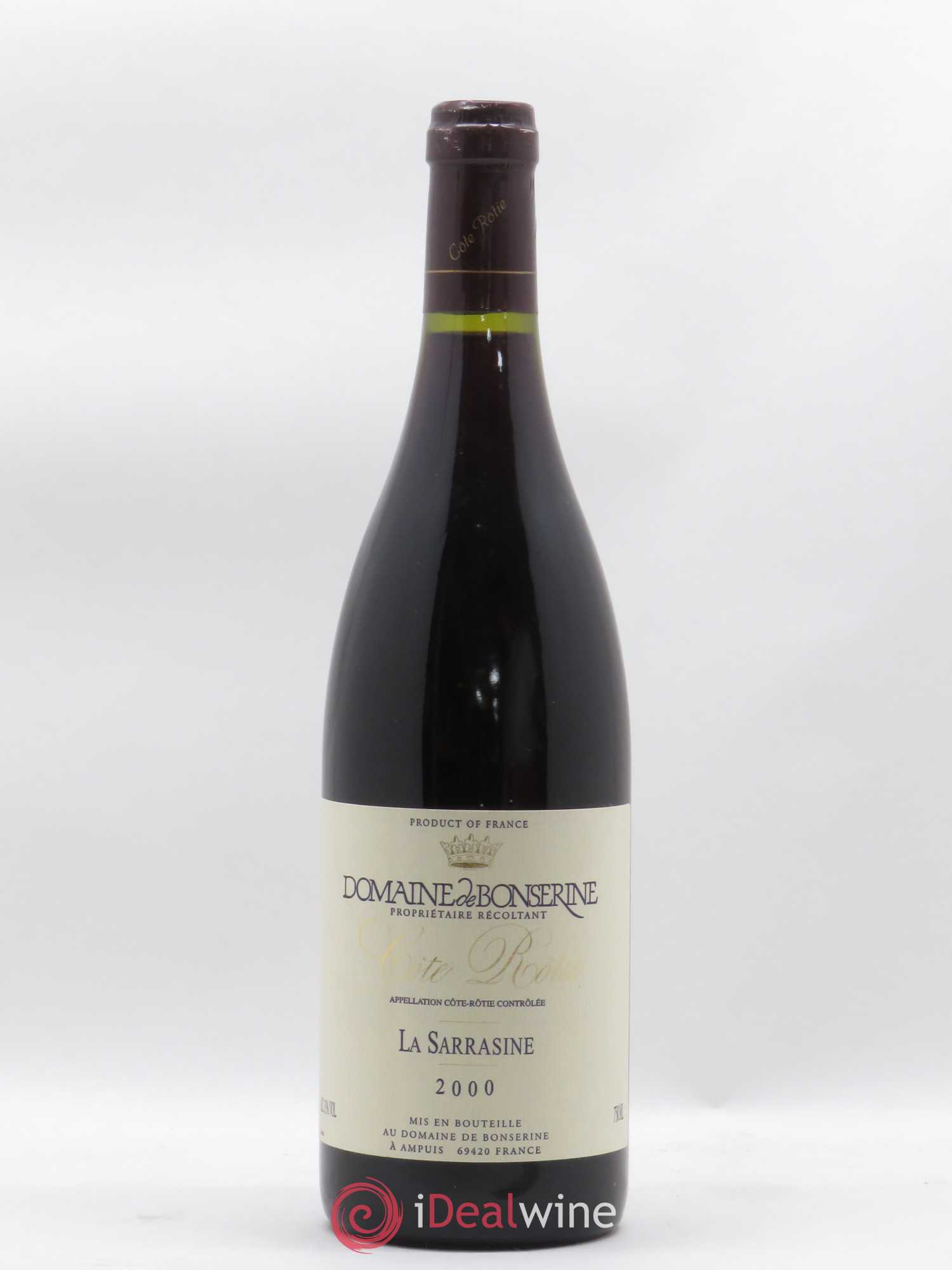 Côte-Rôtie La Sarrasine Bonserine (Domaine de) 2000 - Lot de 1 bouteille - 0