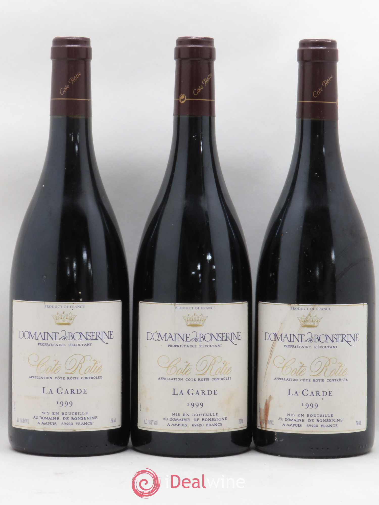 Côte-Rôtie La Garde Bonserine (Domaine de) 1999 - Lot de 3 bouteilles - 0