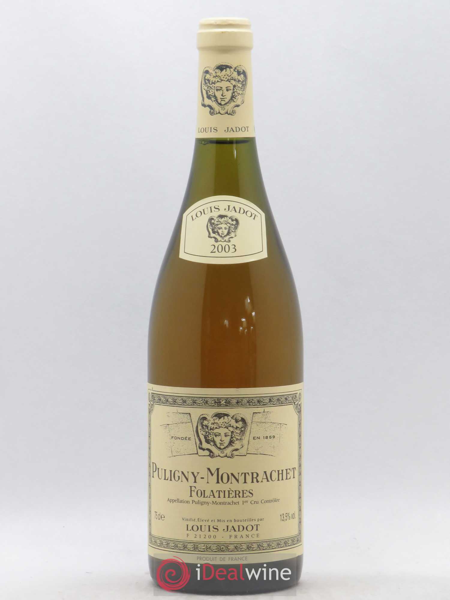 Puligny-Montrachet 1er Cru Les Folatières Domaine Louis Jadot 2003 - Lot de 1 bouteille - 0