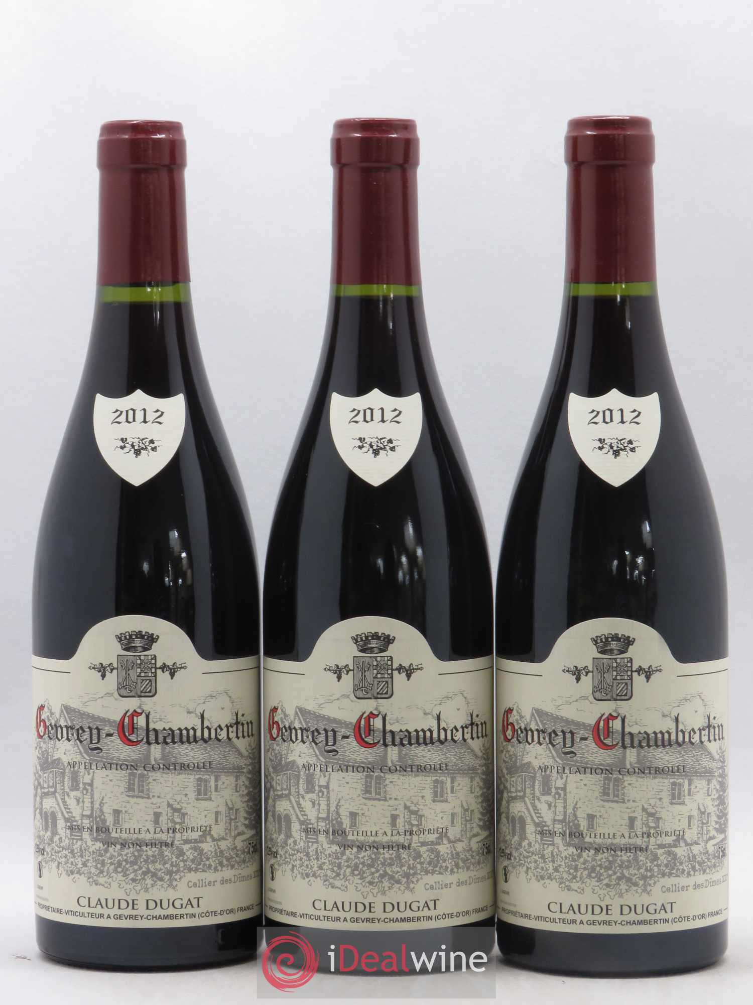 Gevrey-Chambertin Claude Dugat 2012 - Lot de 3 bouteilles - 0