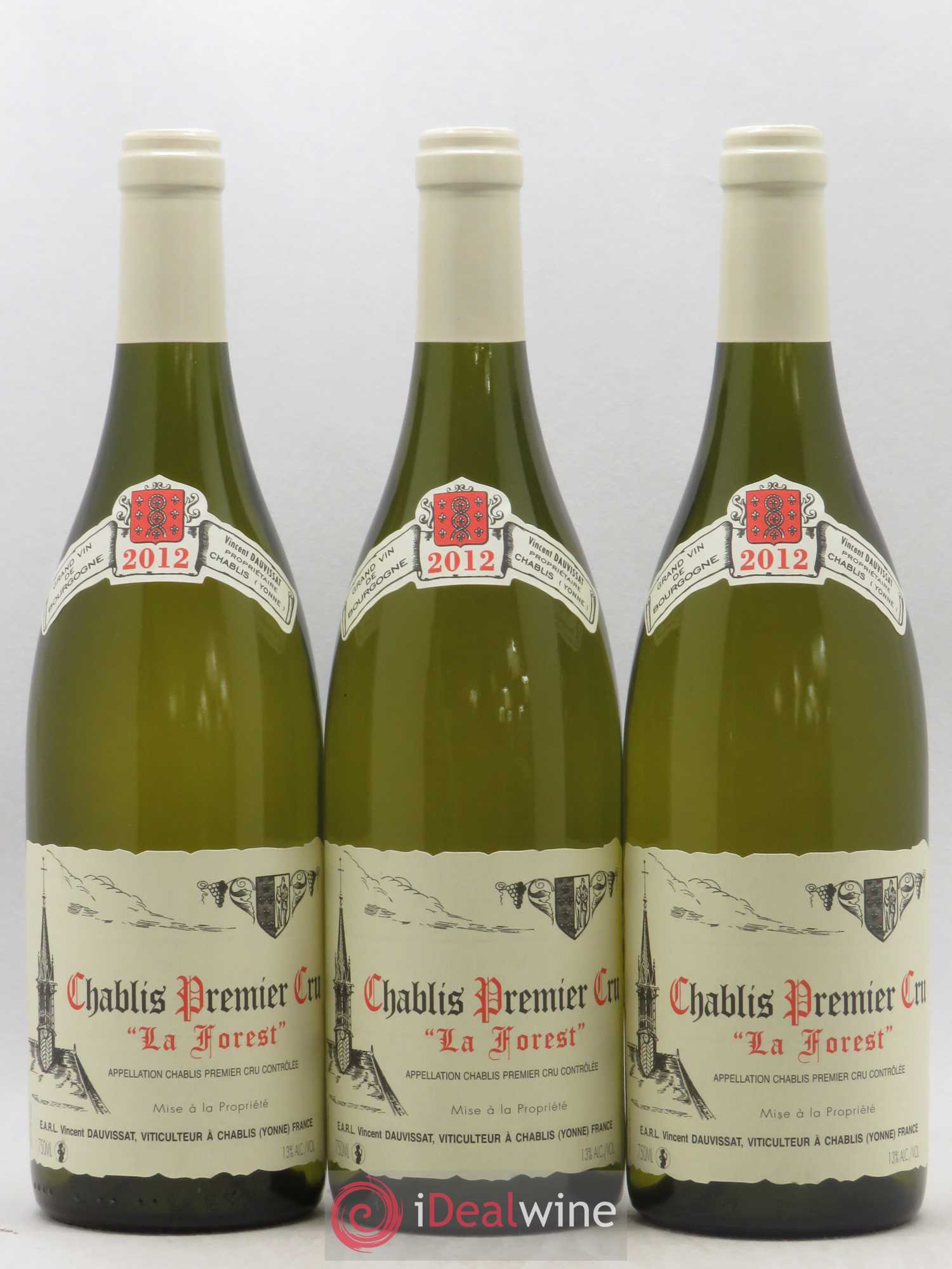 Chablis 1er Cru La Forest Vincent Dauvissat (Domaine) 2012 - Lot de 3 bouteilles - 0