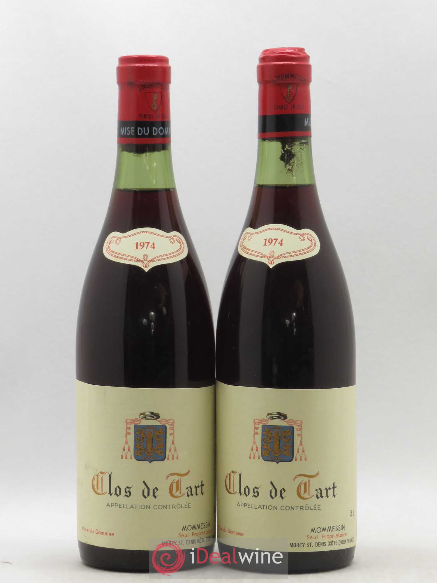 Clos de Tart Grand Cru Clos de Tart 1974 - Lot de 2 bouteilles - 0