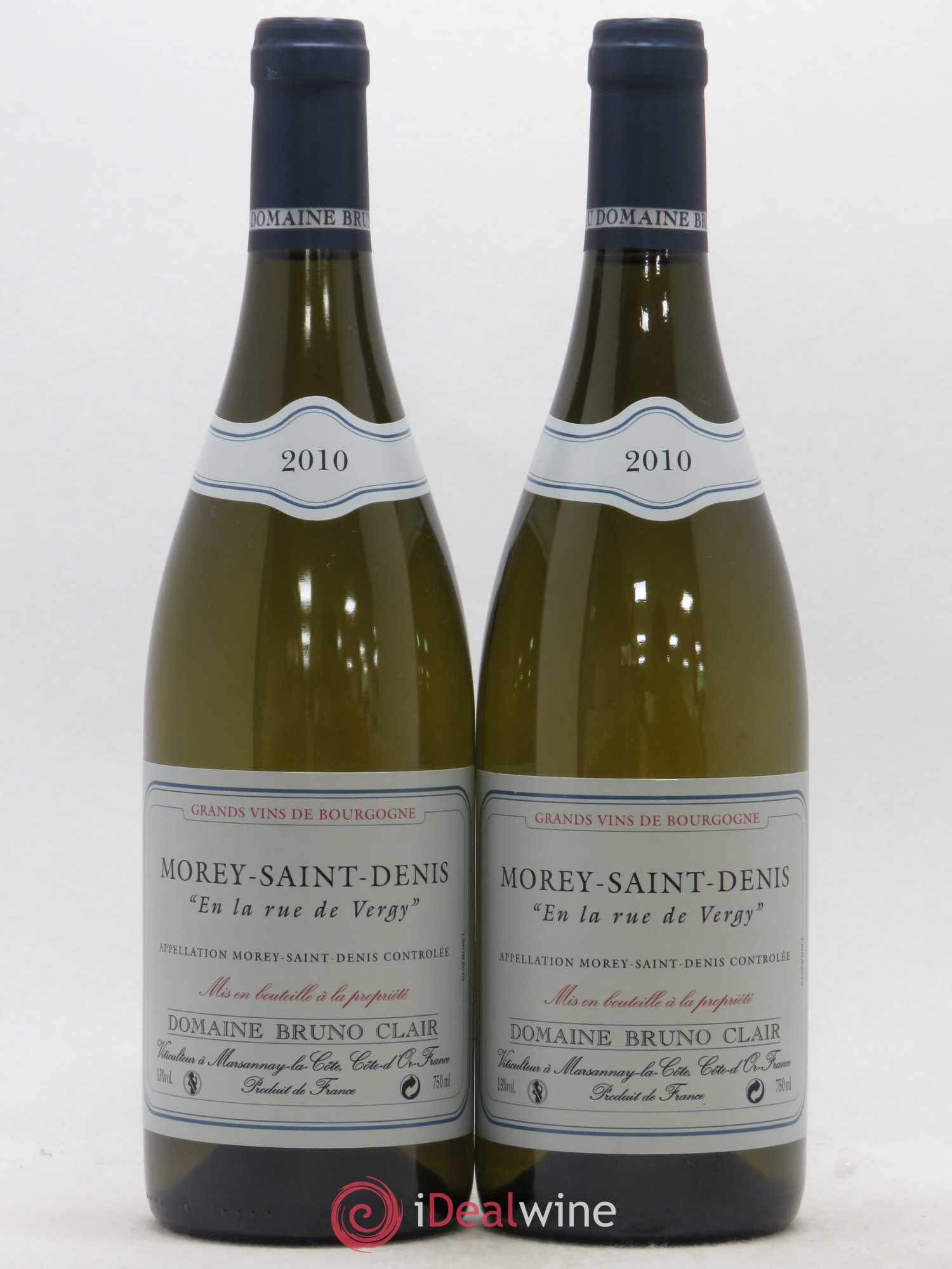 Morey-Saint-Denis En la Rue de Vergy Bruno Clair (Domaine) 2010 - Lot de 2 bouteilles - 0