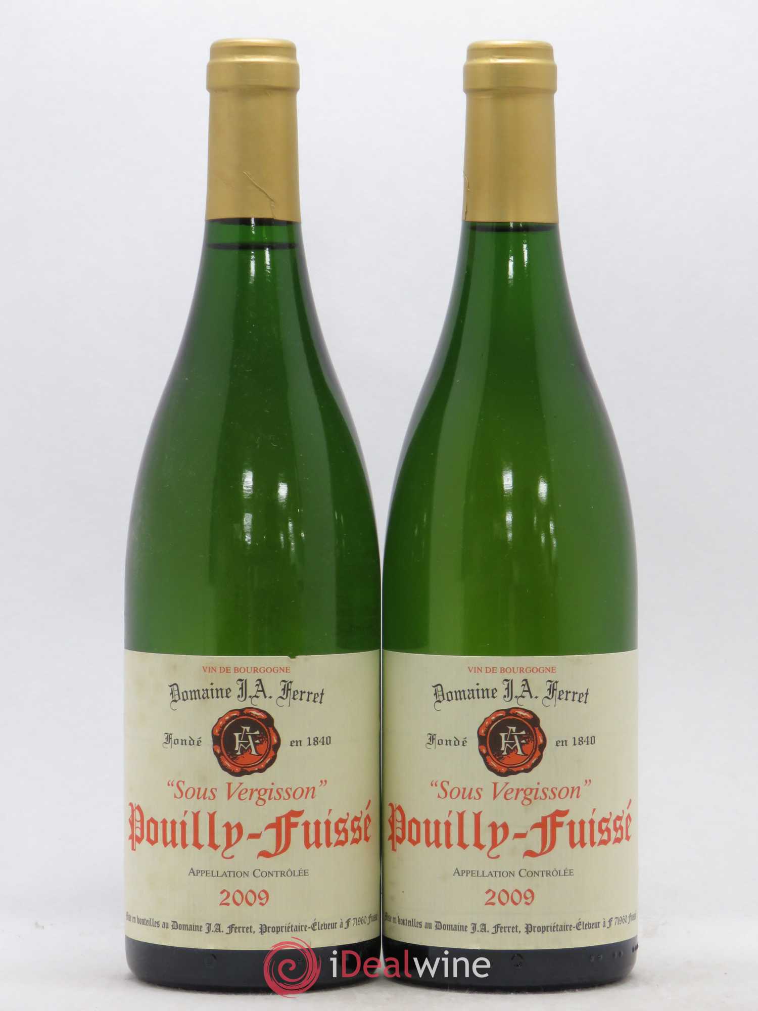 Pouilly-Fuissé J.A. Ferret (Domaine) Sous Vergisson 2009 - Lot de 2 bouteilles - 0
