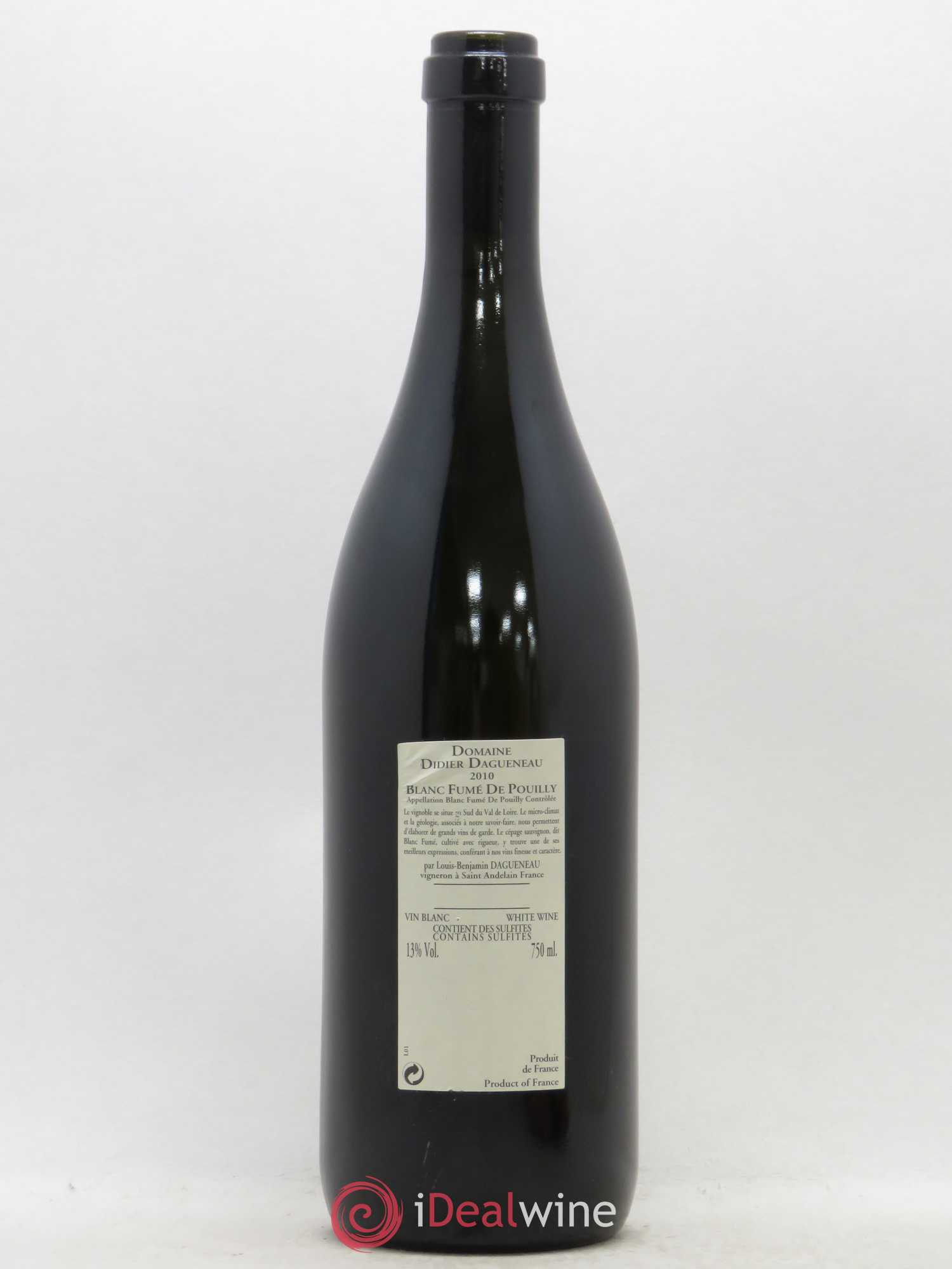 Vin de France (anciennement Pouilly-Fumé) Buisson Renard Dagueneau (Domaine Didier - Louis-Benjamin) 2010 - Lot de 1 bouteille - 1