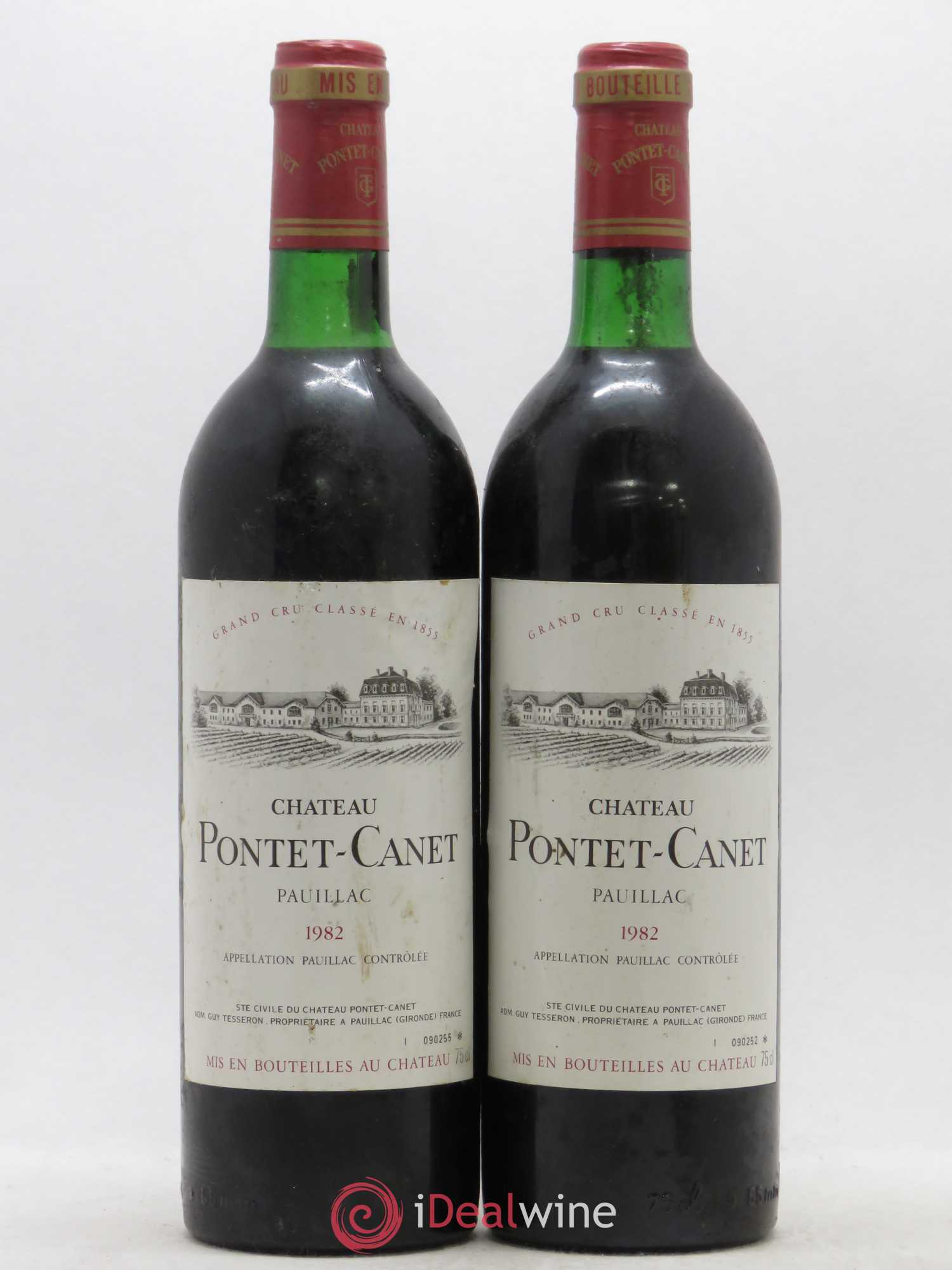 Château Pontet Canet 5ème Grand Cru Classé 1982 - Lot de 2 bouteilles - 0