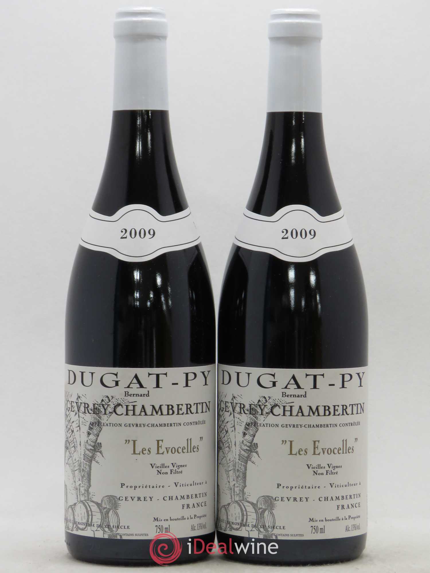 Gevrey-Chambertin Les Evocelles Vieilles Vignes Dugat-Py Vieilles Vignes 2009 - Lot de 2 bouteilles - 0