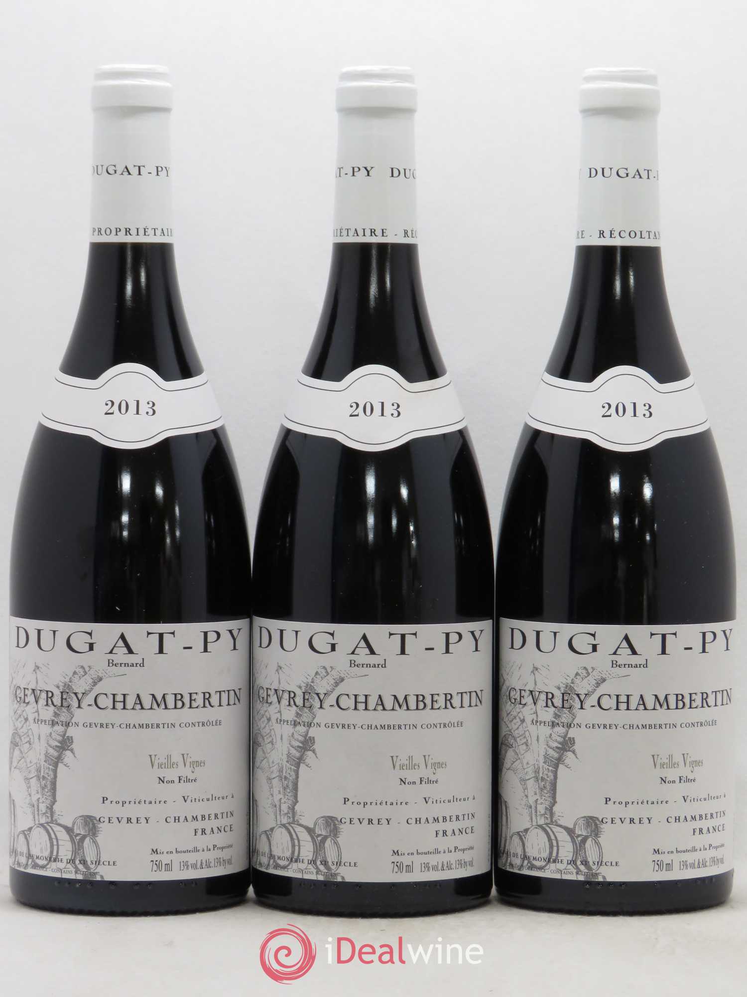 Gevrey-Chambertin Vieilles Vignes Dugat-Py 2013 - Lot de 3 bouteilles - 0