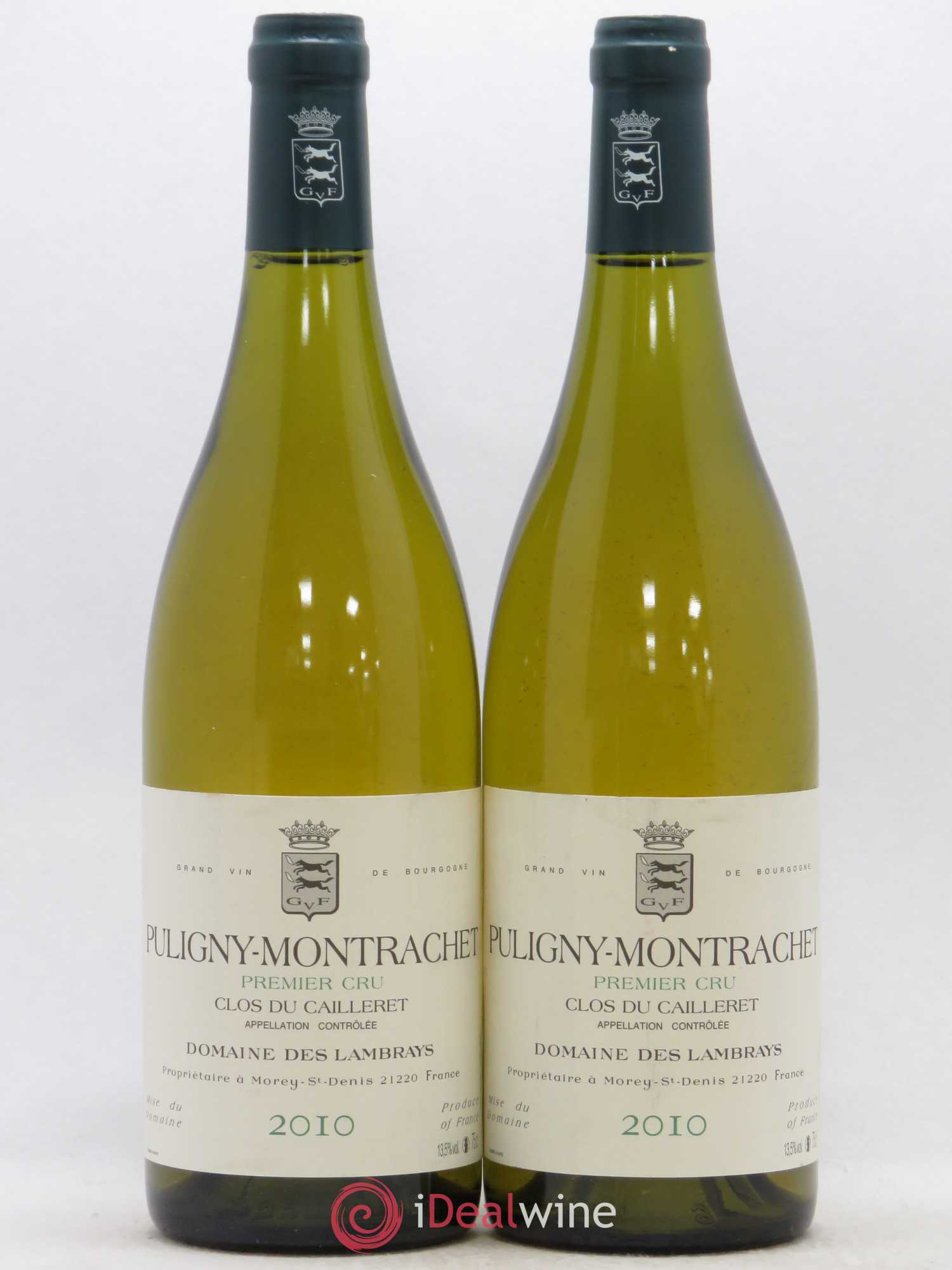Puligny-Montrachet 1er Cru Clos du Cailleret Domaine des Lambrays 2010 - Lot de 2 bouteilles - 0