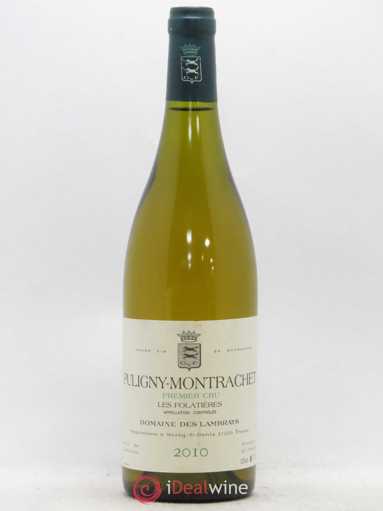 Puligny-Montrachet 1er Cru Les Folatières Domaine des Lambrays 2010 - Lot de 1 bouteille - 0