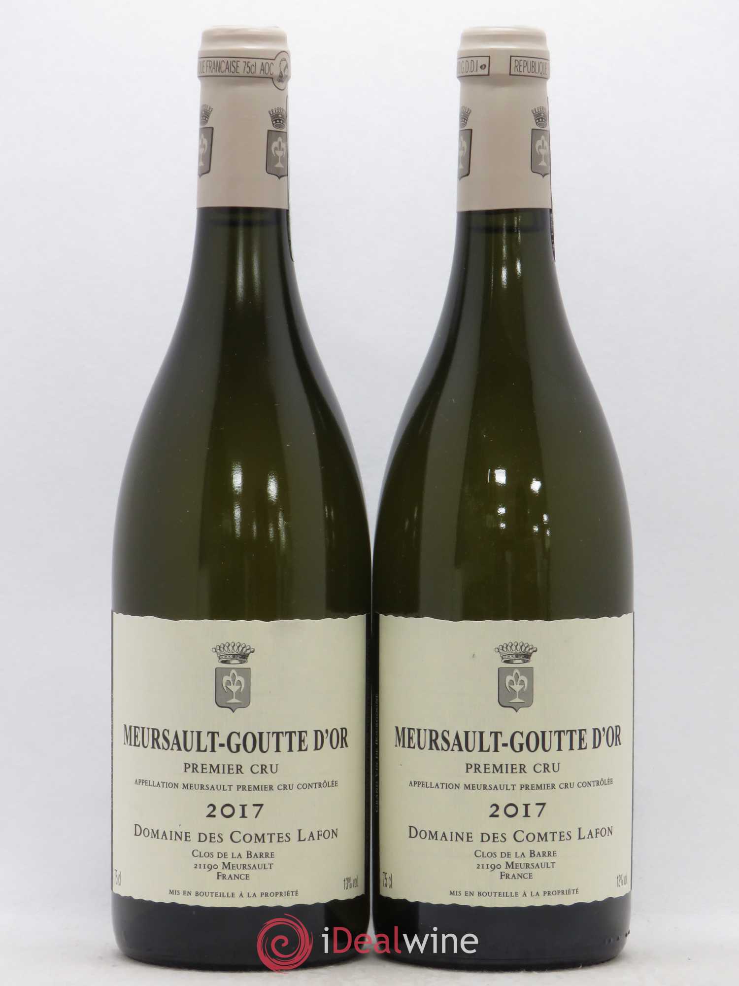Meursault 1er Cru Goutte d'Or Comtes Lafon (Domaine des) 2017 - Lot de 2 bouteilles - 0