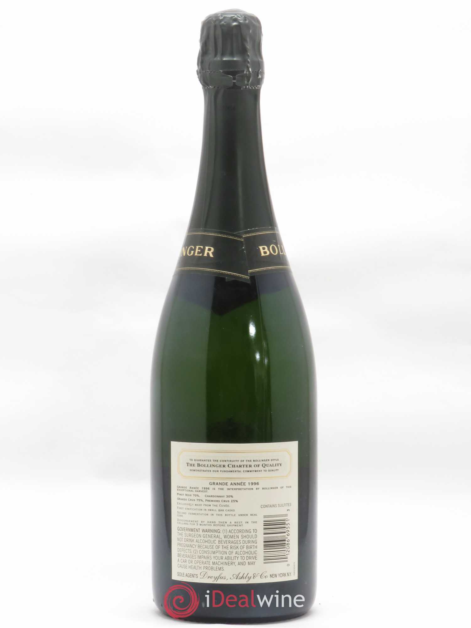 La Grande Année Brut Bollinger 1996 - Lot de 1 bouteille - 1