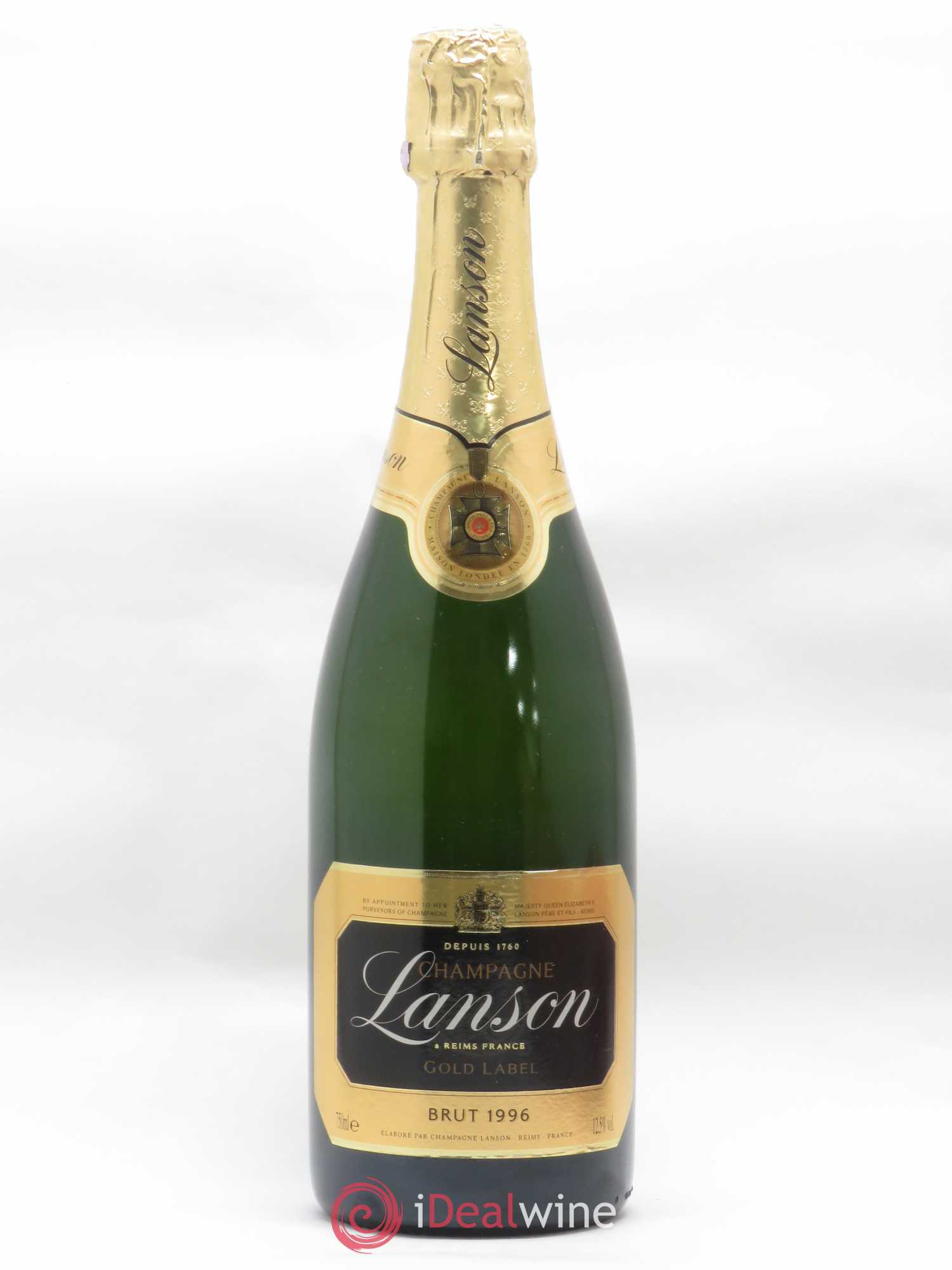Vintage Collection Lanson Gold Label 1996 - Lot de 1 bouteille - 0