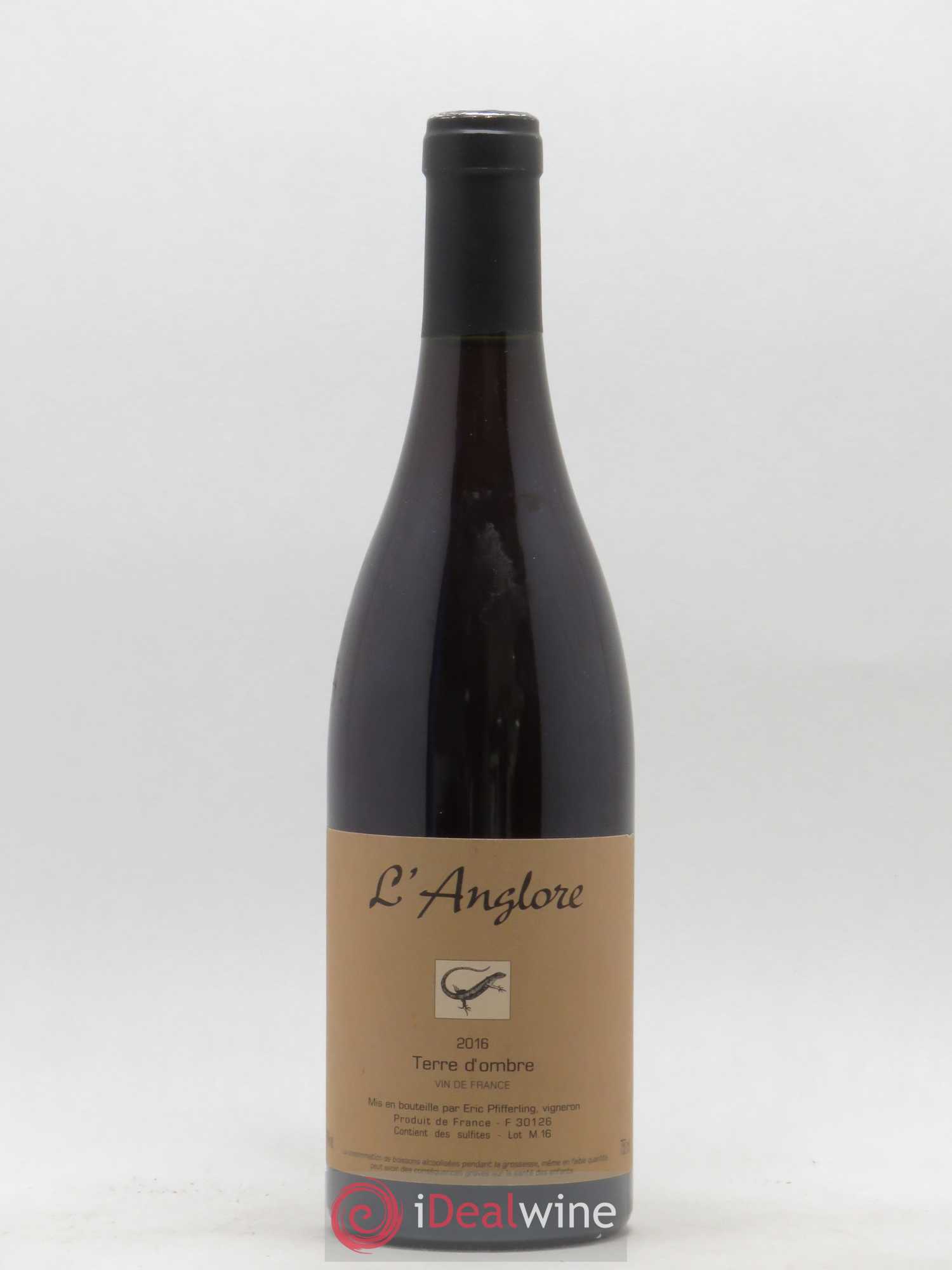 Vin de France Terre d'Ombre L'Anglore 2016 - Lot de 1 bouteille - 0